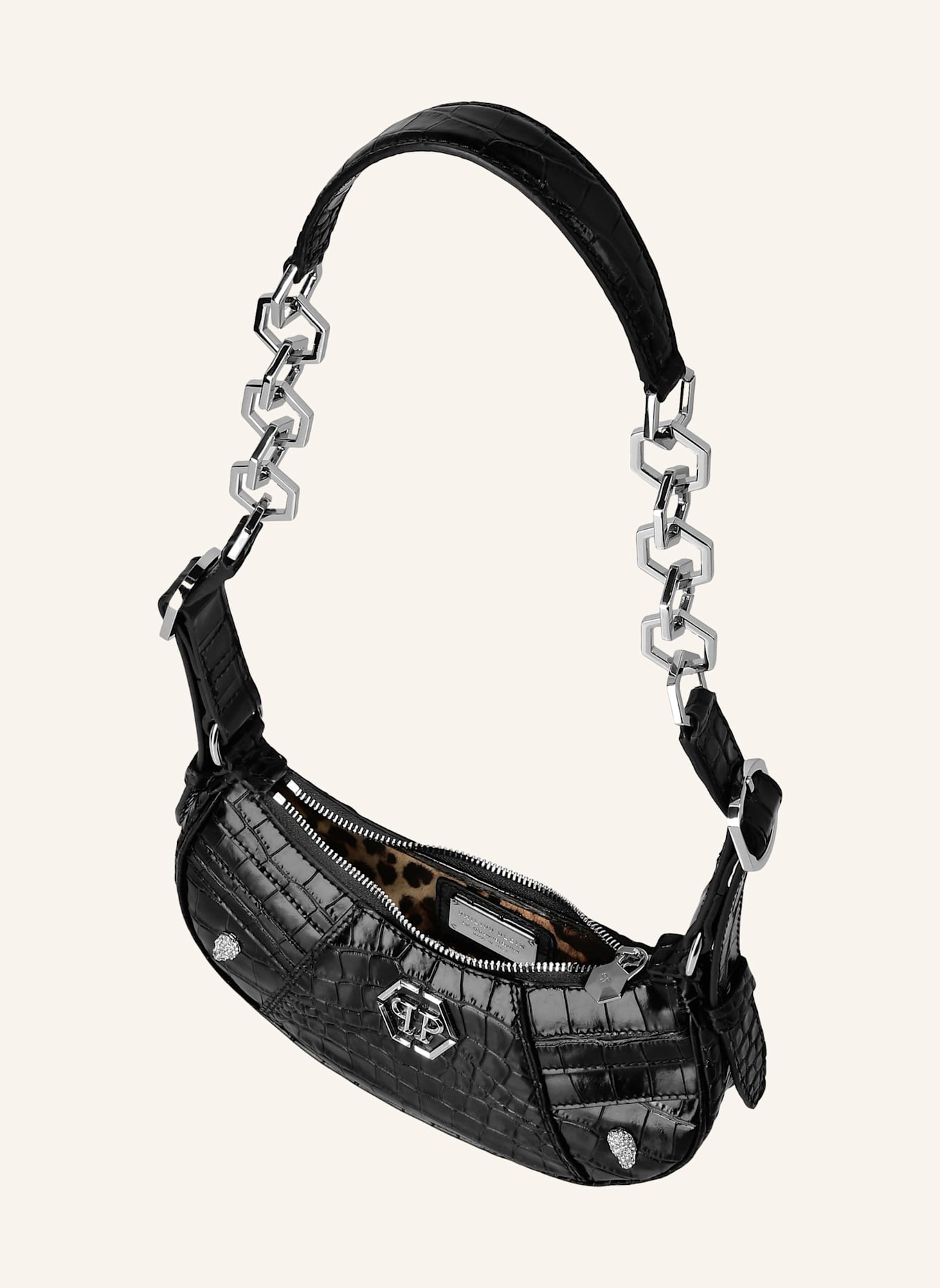 PHILIPP PLEIN Henkel Tasche COCCO: SCHWARZ