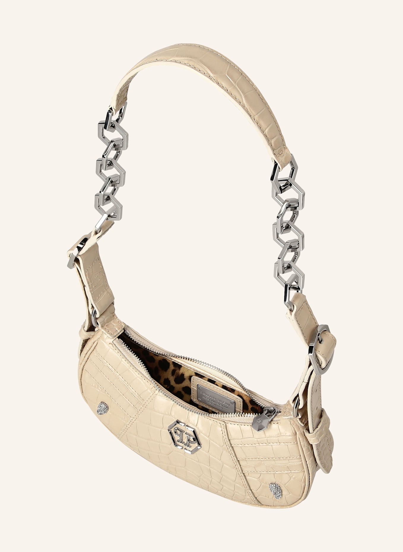 PHILIPP PLEIN Henkel Tasche COCCO: BEIGE