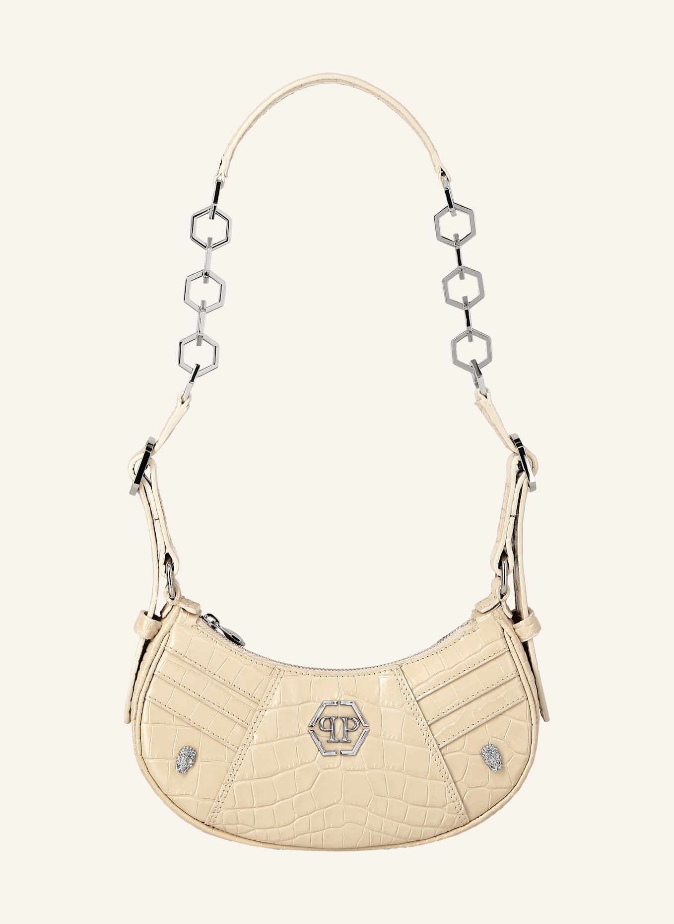 PHILIPP PLEIN Henkel Tasche COCCO: BEIGE
