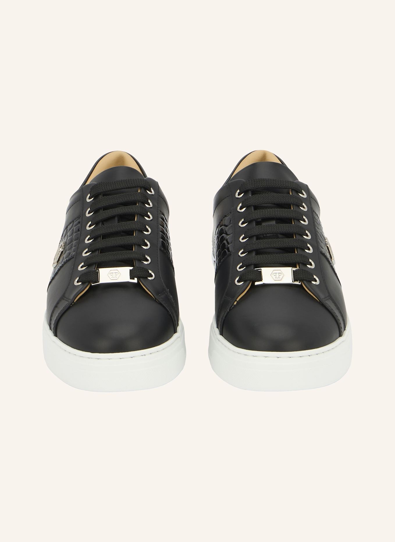 PHILIPP PLEIN Lo-Top Turnschuhe HEXAGON: SCHWARZ