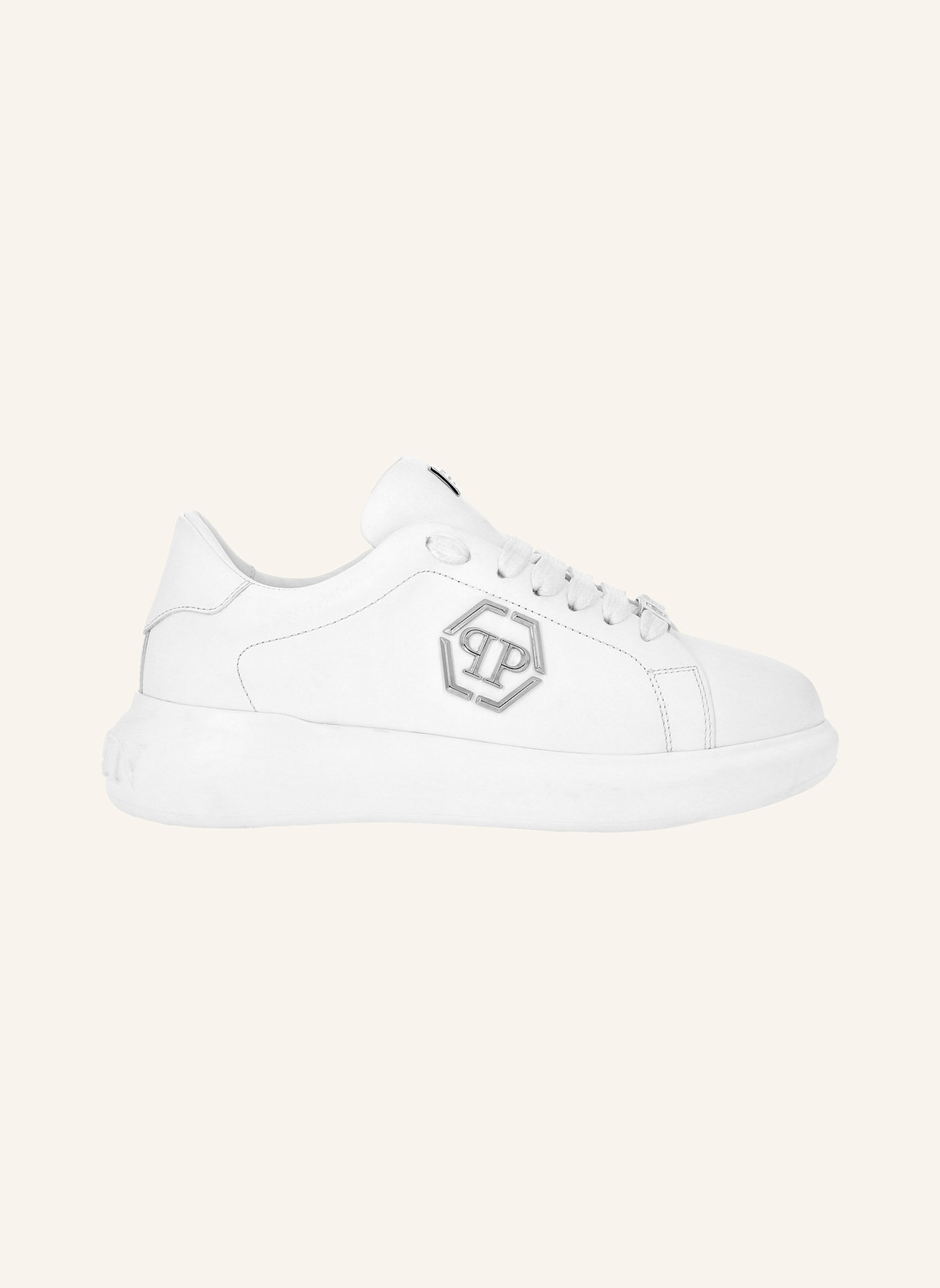 PHILIPP PLEIN Lo-Top Turnschuhe HEXAGON: WEISS