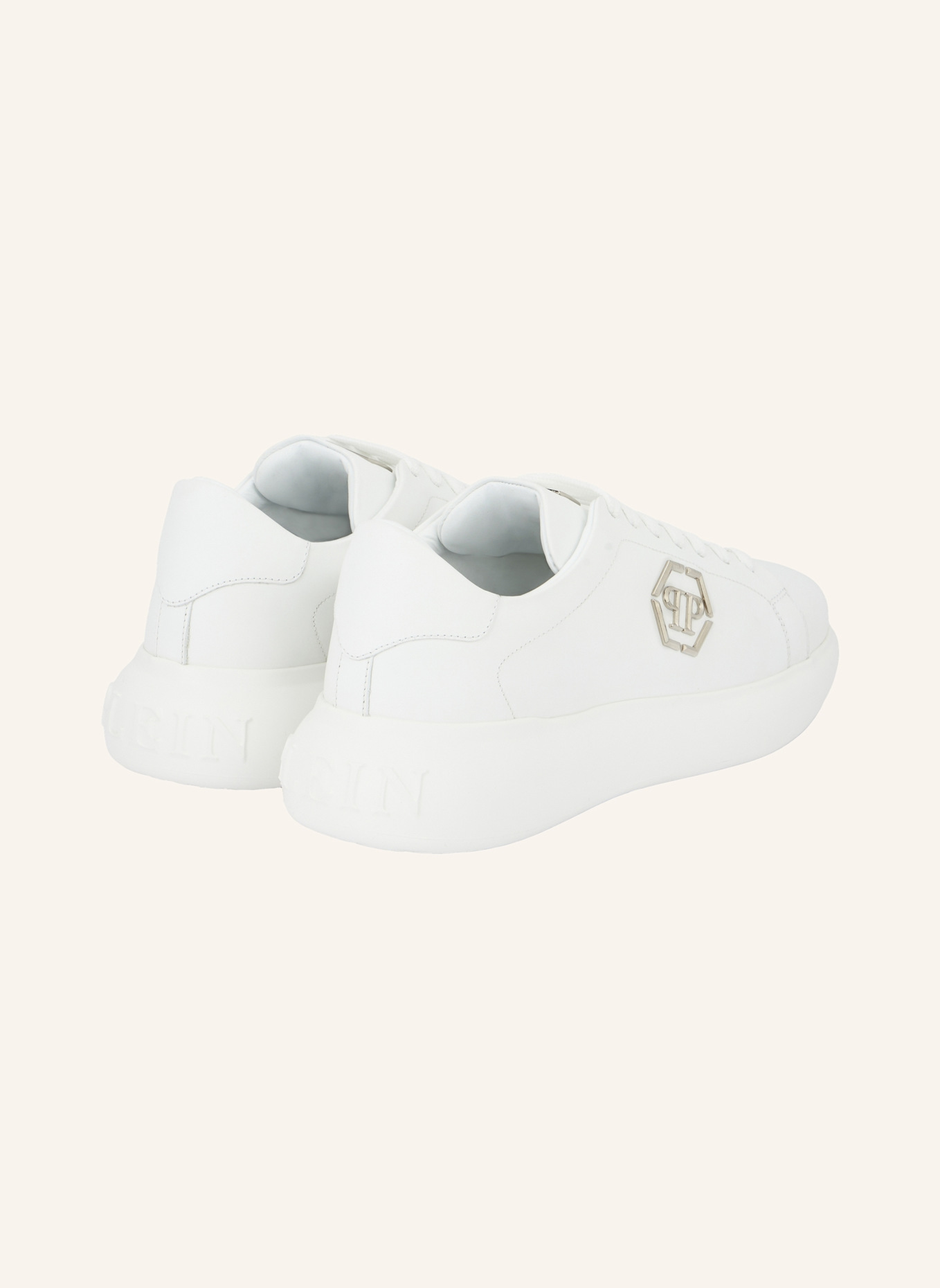PHILIPP PLEIN Lo-Top Turnschuhe HEXAGON: WEISS