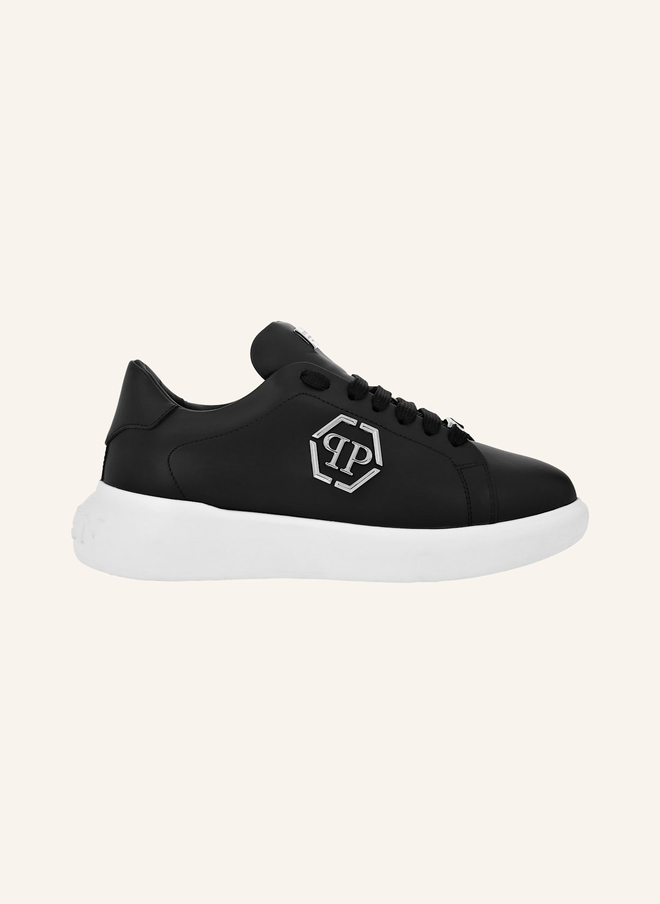 PHILIPP PLEIN Lo-Top Turnschuhe HEXAGON: SCHWARZ