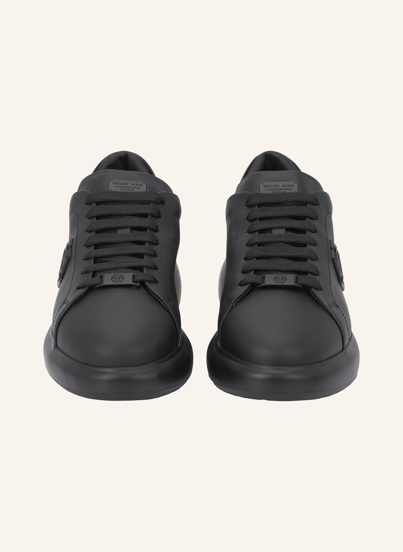 PHILIPP PLEIN Lo-Top Turnschuhe HEXAGON: SCHWARZ