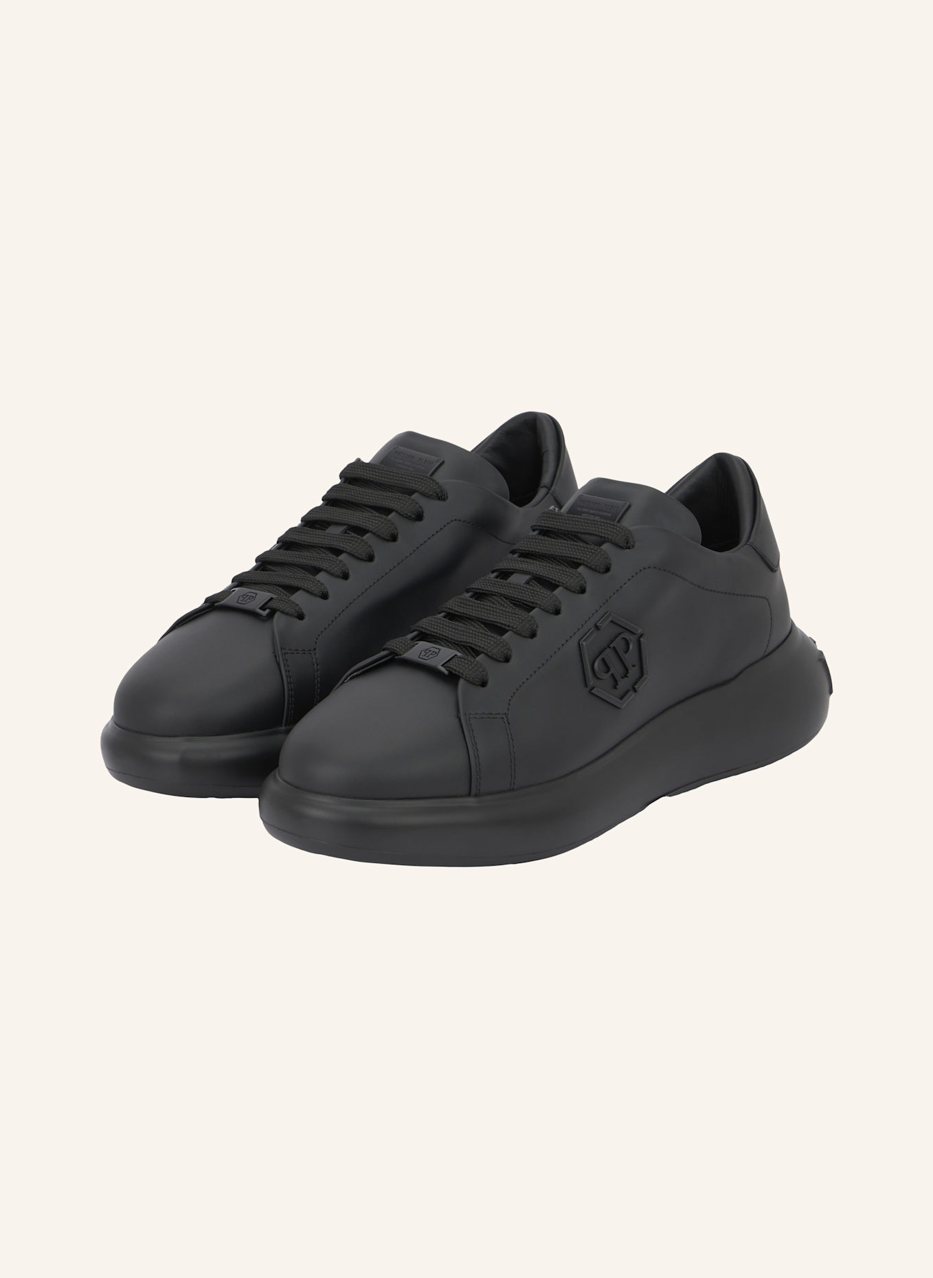 PHILIPP PLEIN Lo-Top Turnschuhe HEXAGON: SCHWARZ