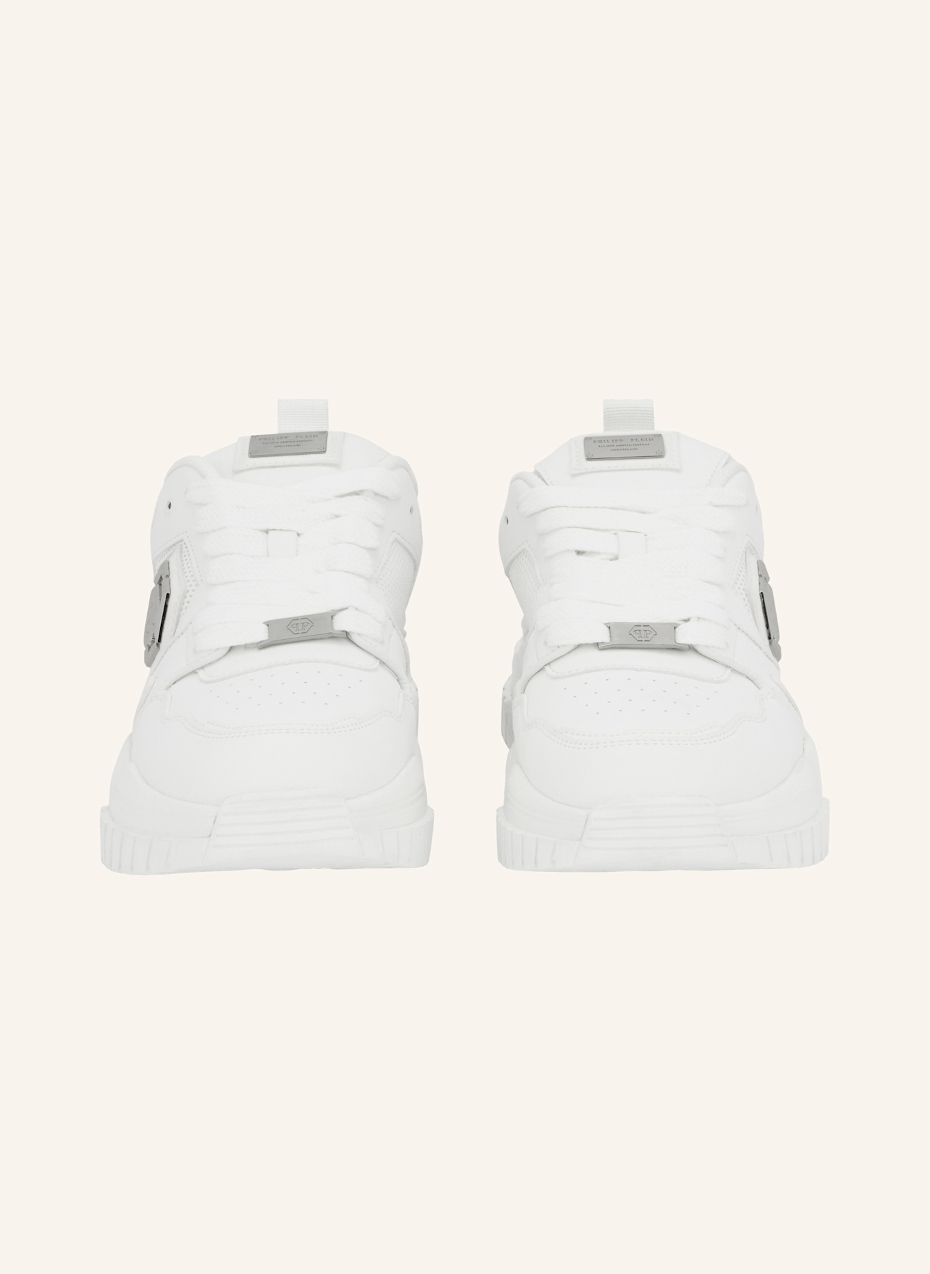 PHILIPP PLEIN Lo-Top Turnschuhe HEXAGON: WEISS