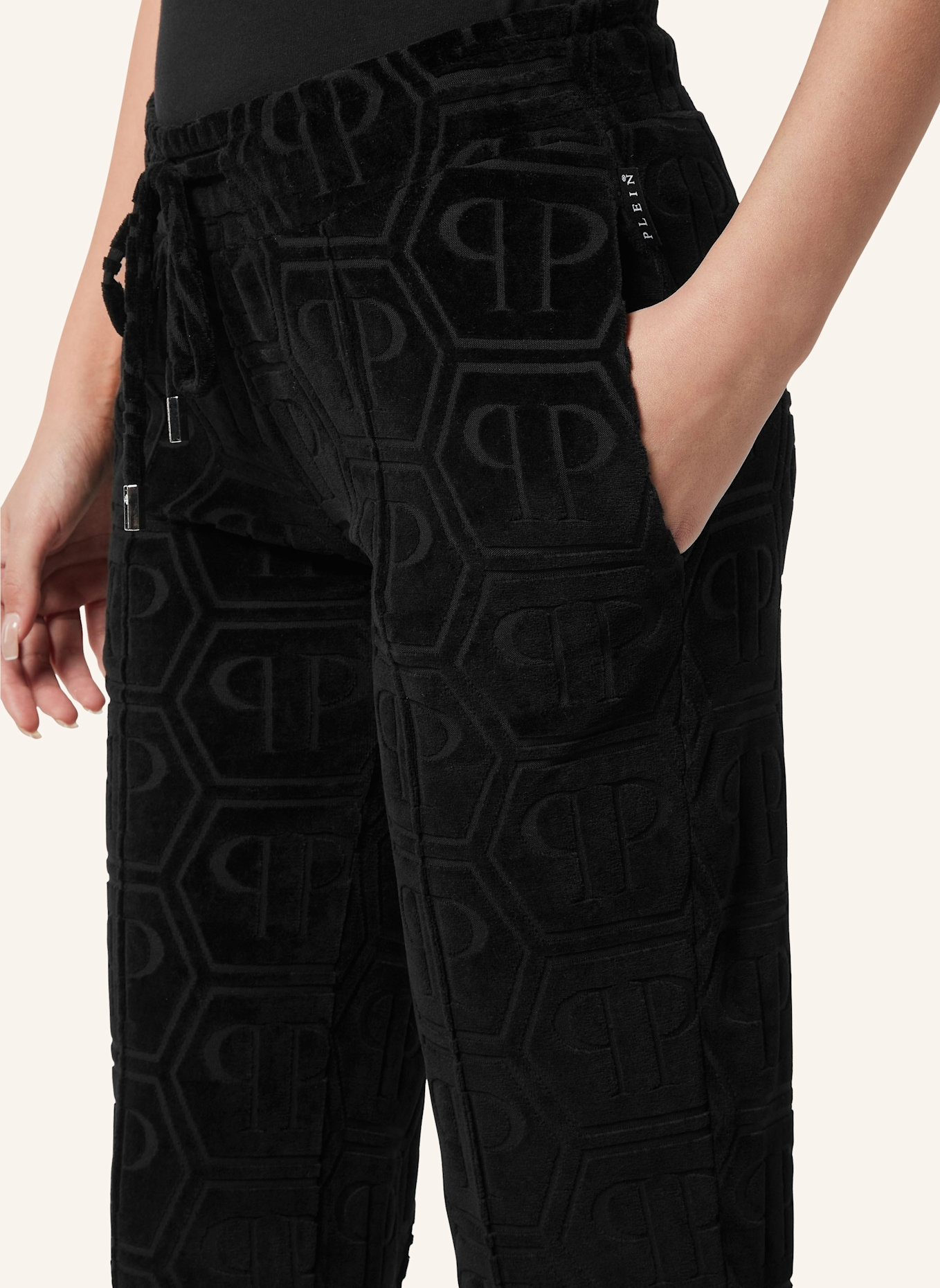 PHILIPP PLEIN Jogginghosen MONOGRAM: SCHWARZ
