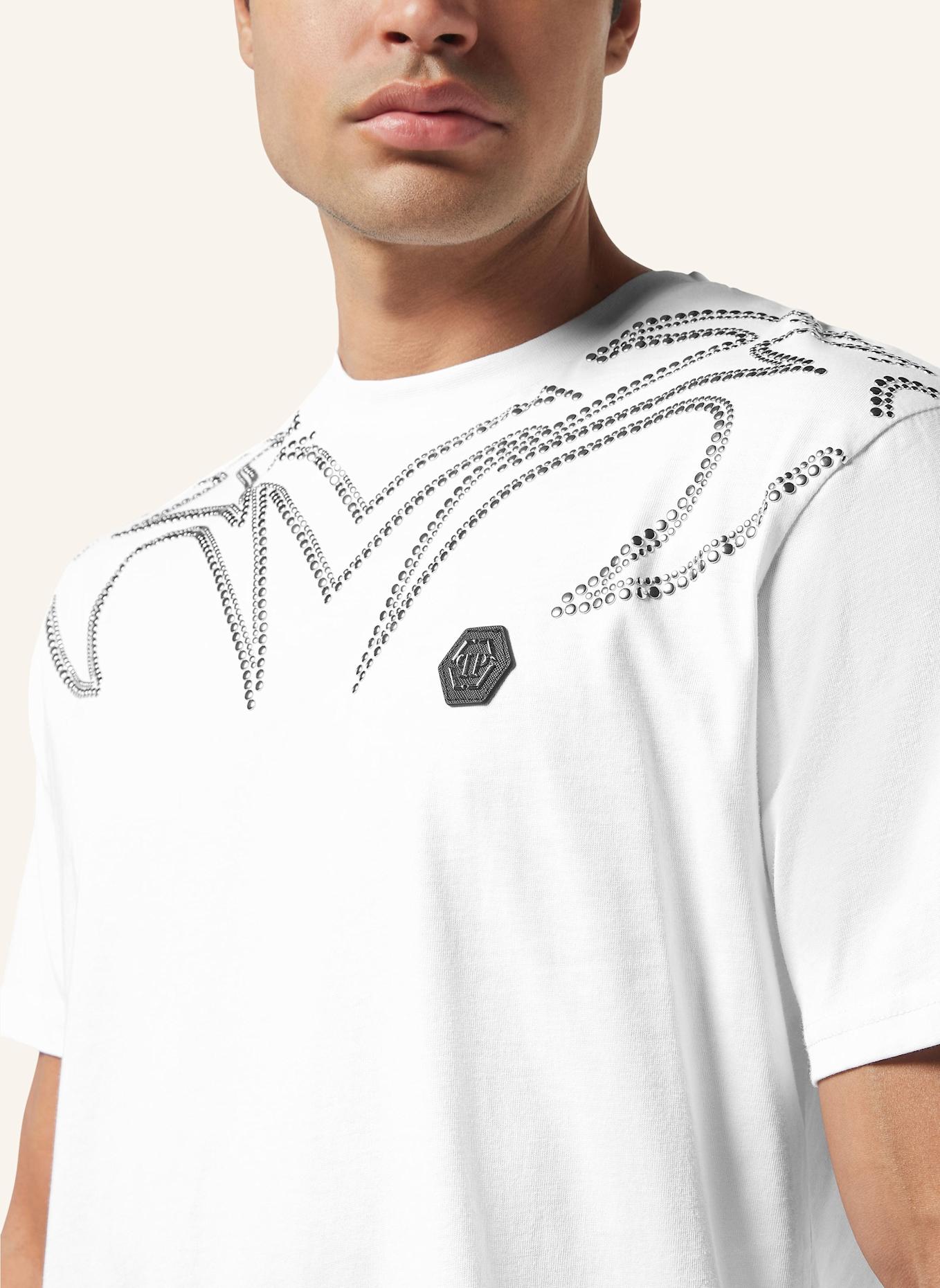 PHILIPP PLEIN T-Shirt Rundhalsausschnitt Ss: WEISS