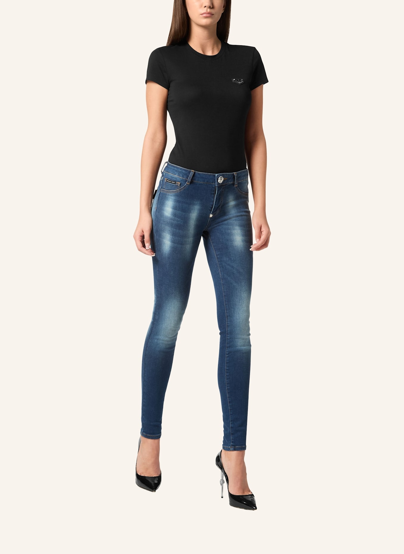 PHILIPP PLEIN PHILIPP PLEIN Jeggings: DUNKELBLAU