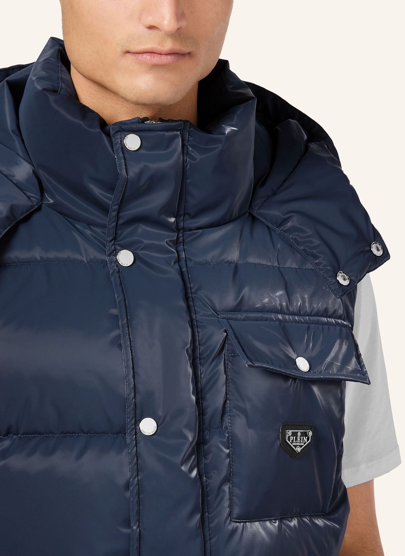 PHILIPP PLEIN PHILIPP PLEIN Daunenweste: DUNKELBLAU