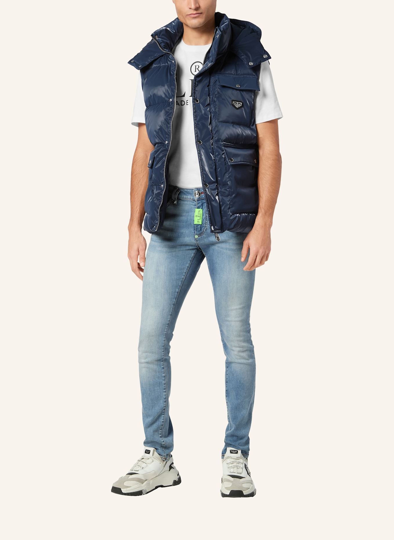 PHILIPP PLEIN PHILIPP PLEIN Daunenweste: DUNKELBLAU