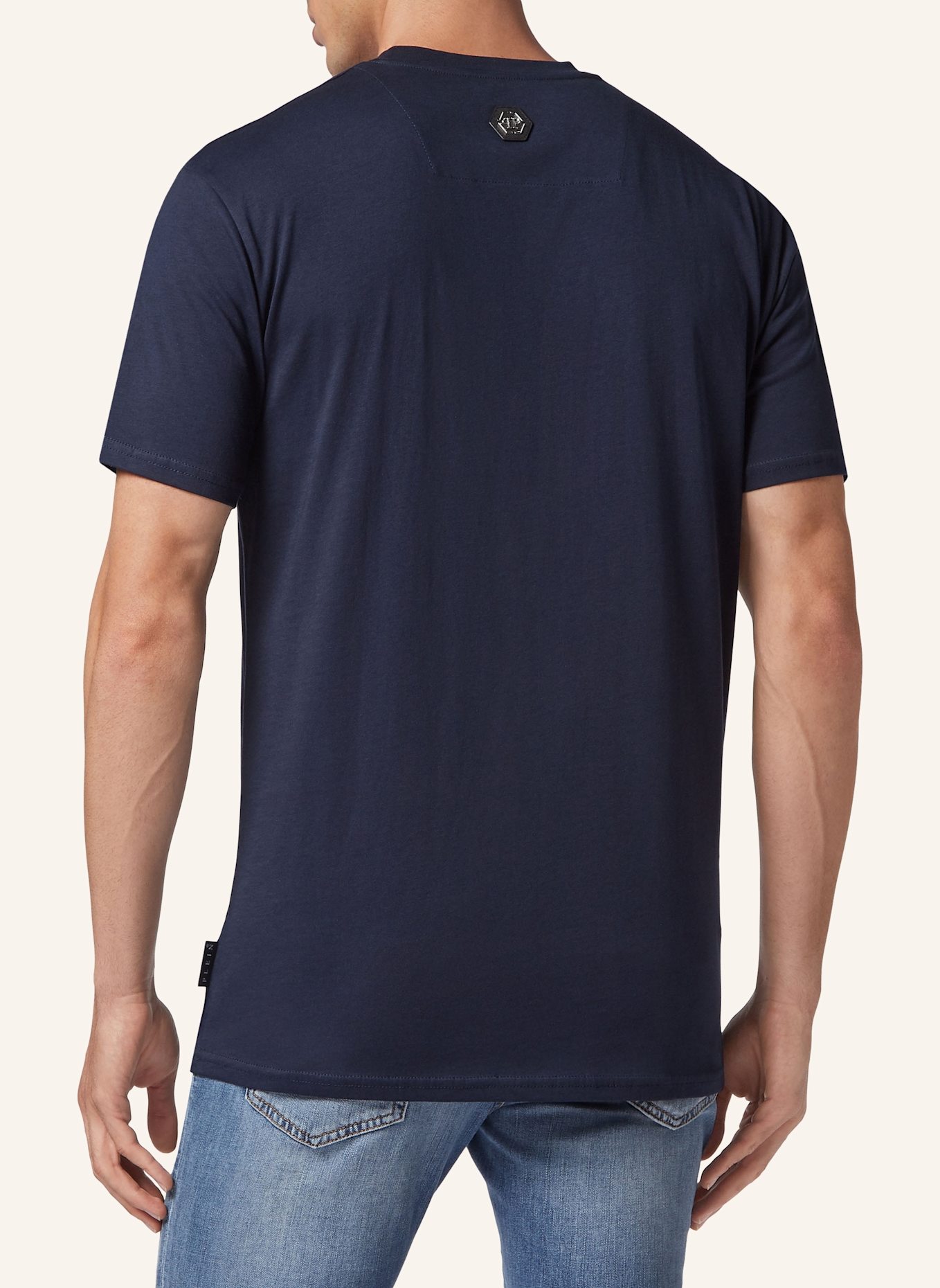 PHILIPP PLEIN T-Shirt Rundhalsausschnitt Ss: DUNKELBLAU
