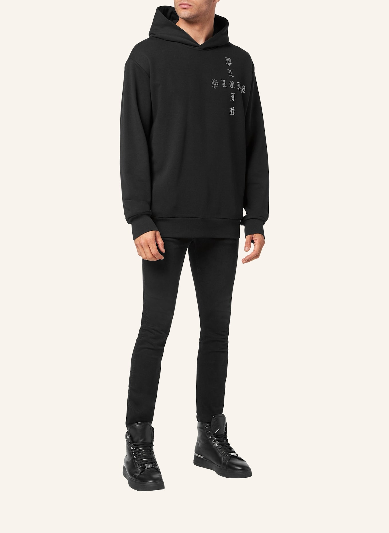 PHILIPP PLEIN PHILIPP PLEIN Hoodie GOTHIC PLEIN: SCHWARZ