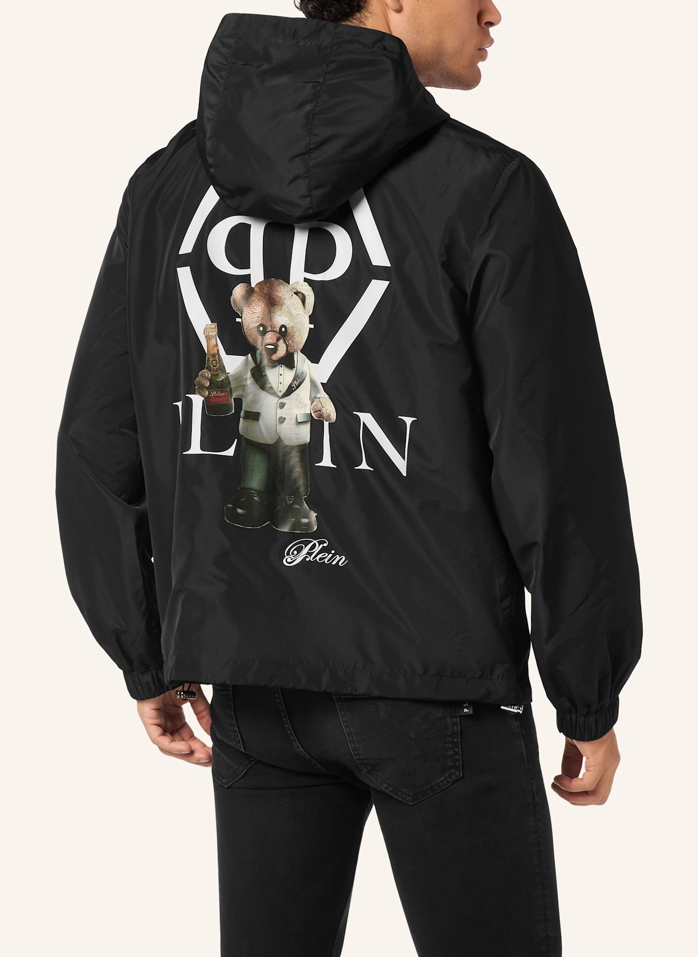 PHILIPP PLEIN Windbreaker TEDDY: SCHWARZ