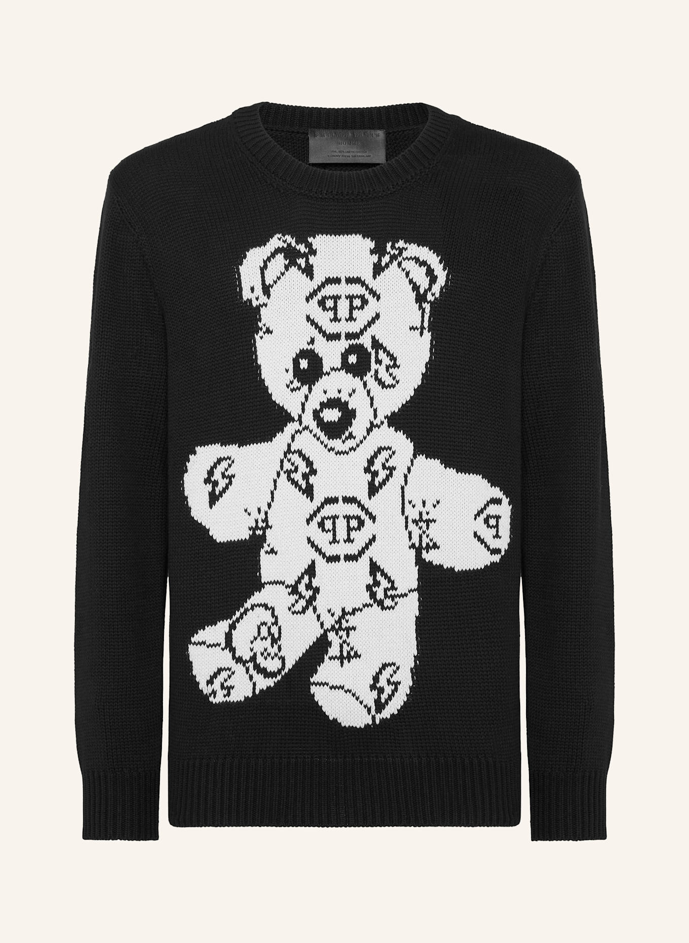 PHILIPP PLEIN PHILIPP PLEIN Rundhalspullover TEDDY: SCHWARZ