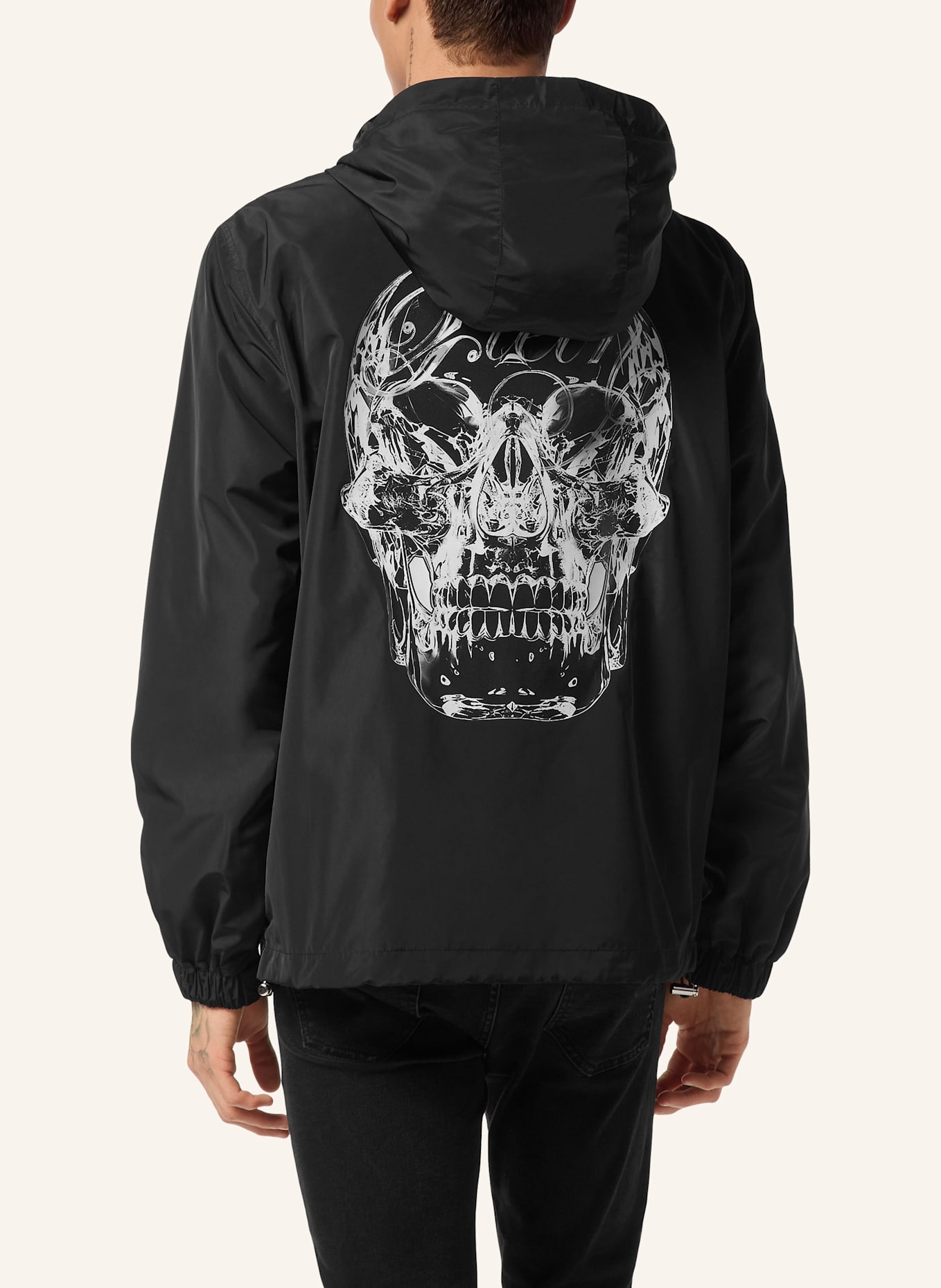 PHILIPP PLEIN Windbreaker SKULL: SCHWARZ