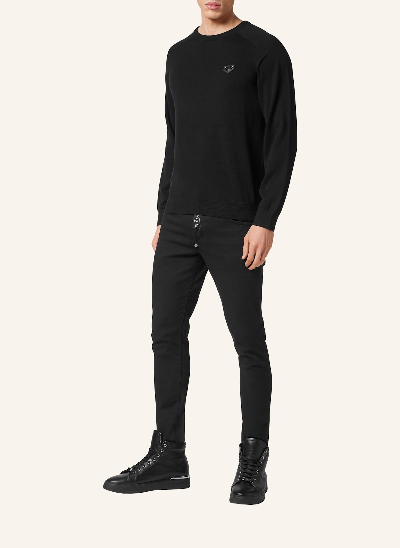 PHILIPP PLEIN PHILIPP PLEIN Rundhalspullover: SCHWARZ