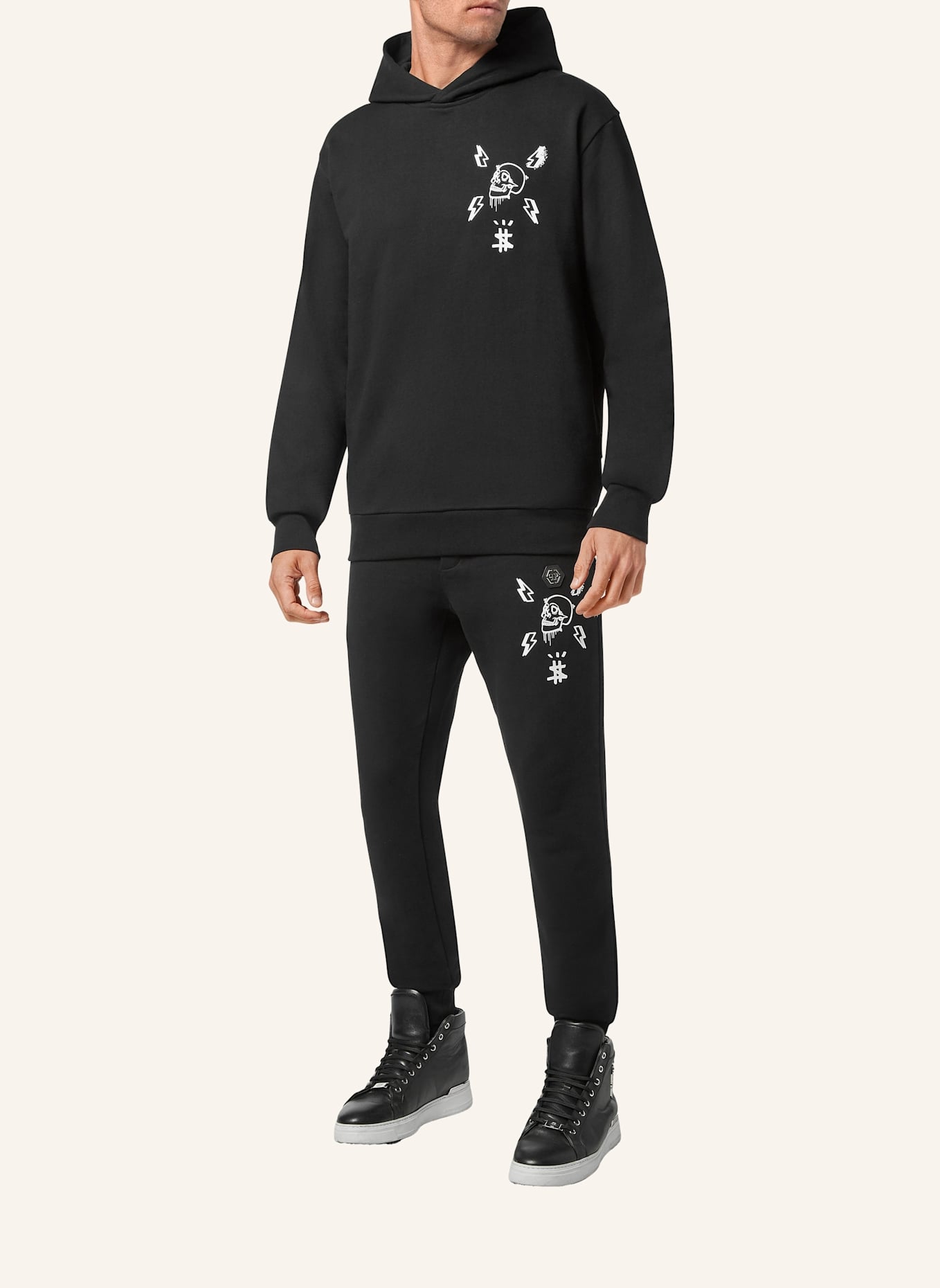 PHILIPP PLEIN PHILIPP PLEIN Hoodie HEXAGON: SCHWARZ