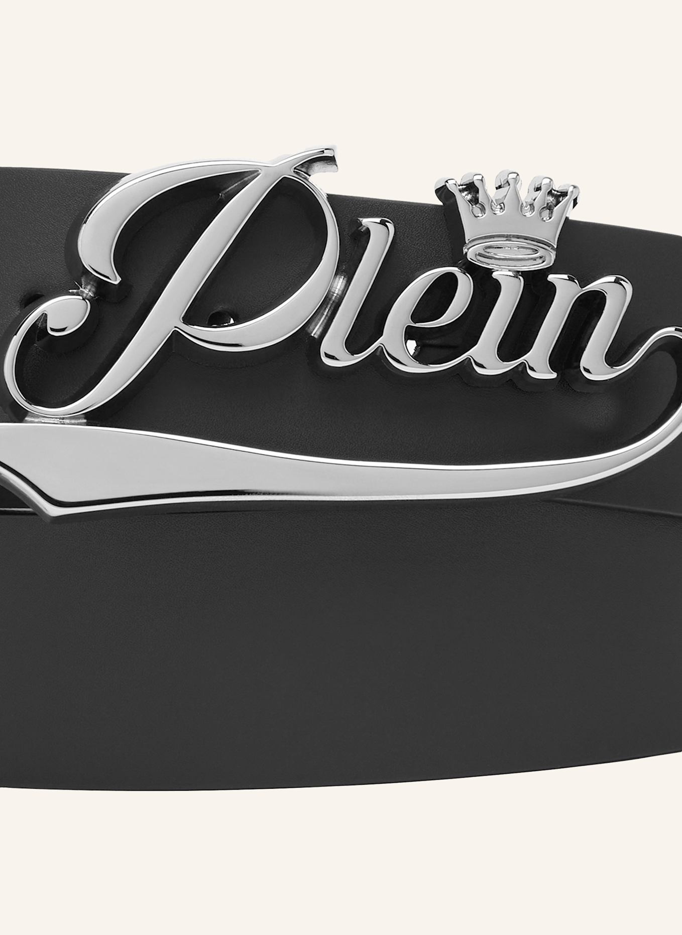 PHILIPP PLEIN PHILIPP PLEIN Gürtel KING PLEIN: SCHWARZ/ SILBER