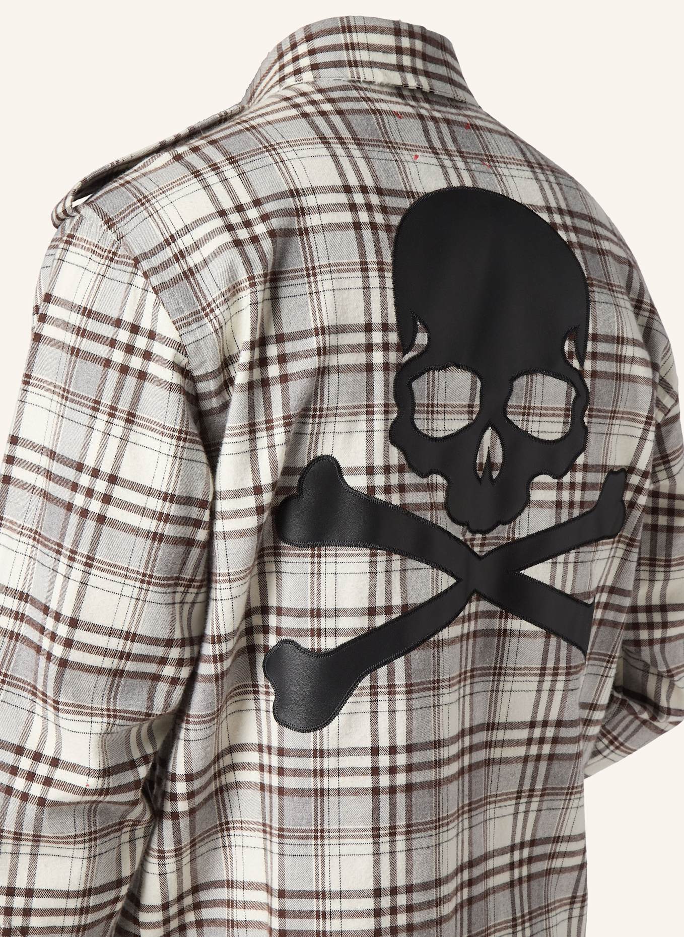 PHILIPP PLEIN Oversize Hemd SKULL&BONES: BEIGE
