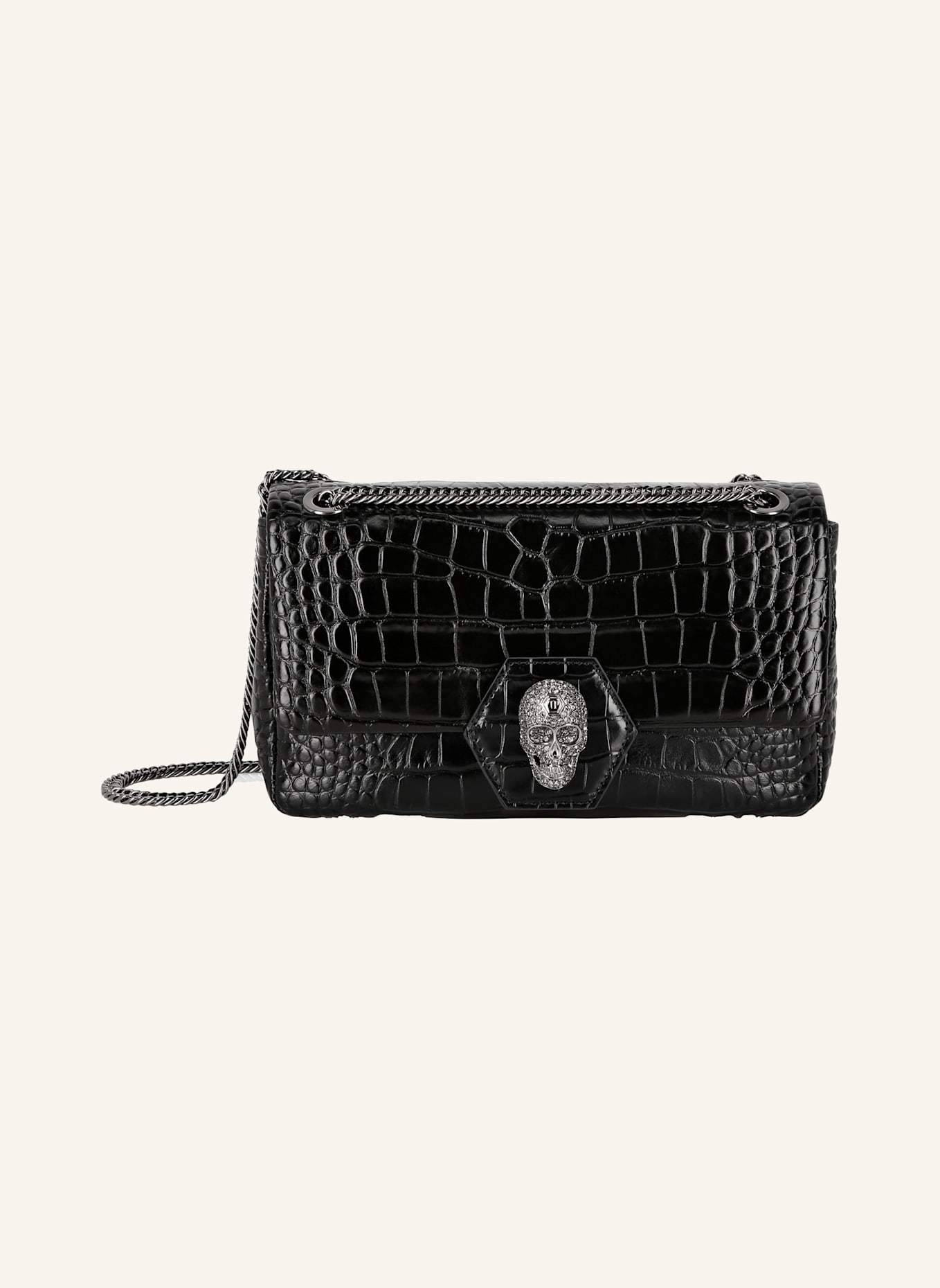 PHILIPP PLEIN PHILIPP PLEIN Schultertasche SKULL: SCHWARZ