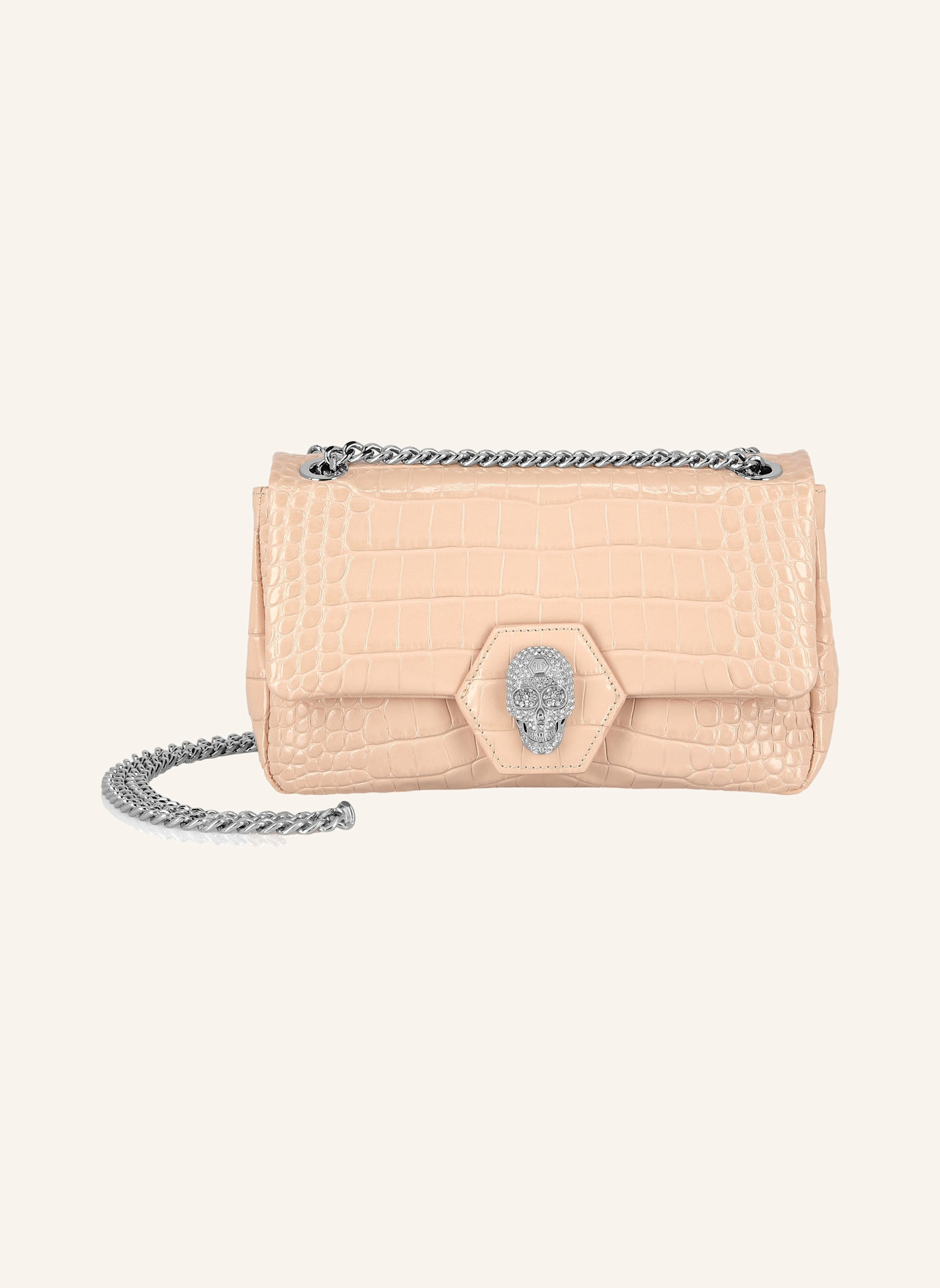 PHILIPP PLEIN PHILIPP PLEIN Schultertasche SKULL: ROSÉGOLD/ SCHWARZ