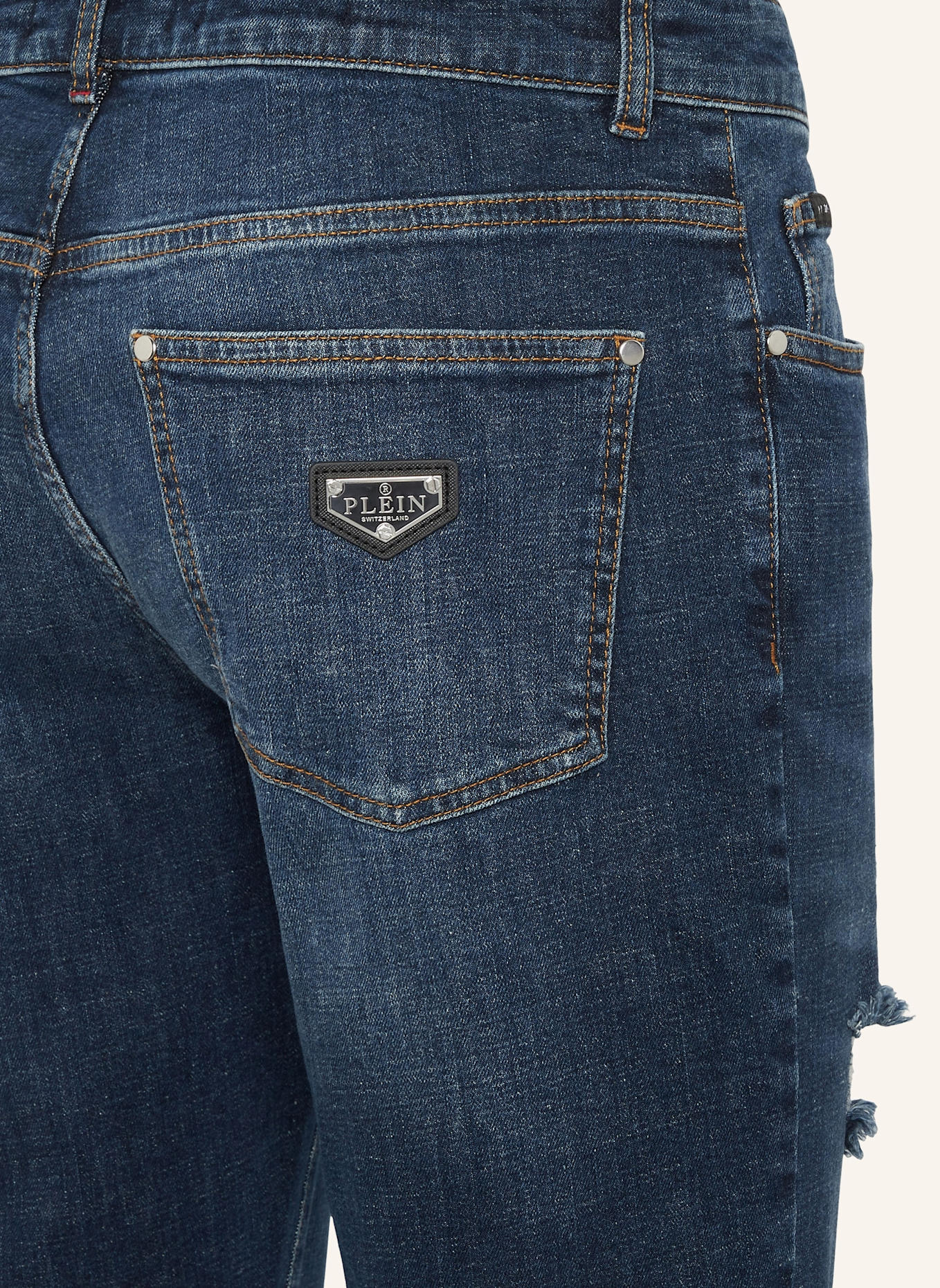 PHILIPP PLEIN Supergerader Schnitt: DUNKELBLAU