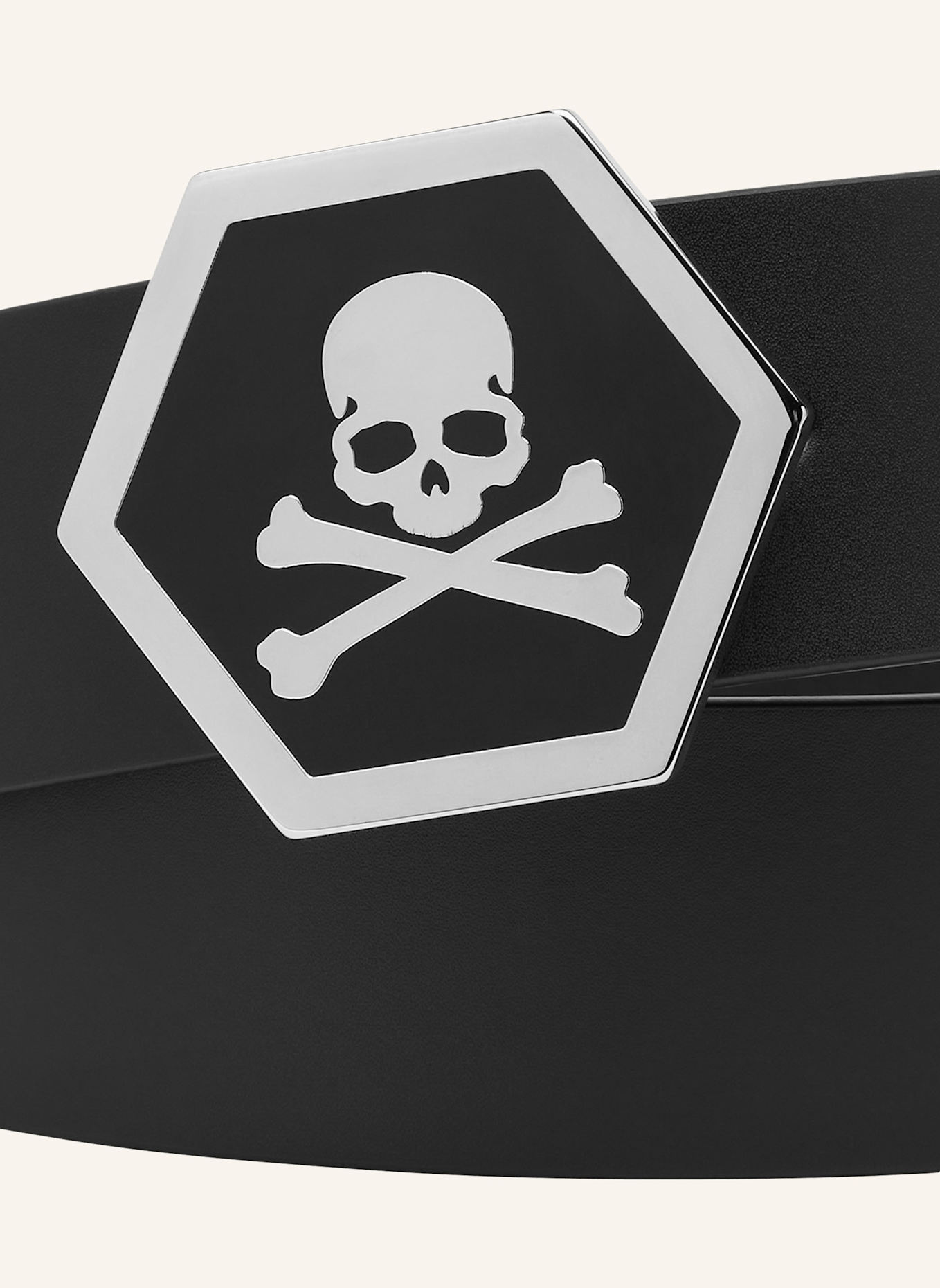 PHILIPP PLEIN PHILIPP PLEIN Gürtel SKULL: SCHWARZ/ SILBER