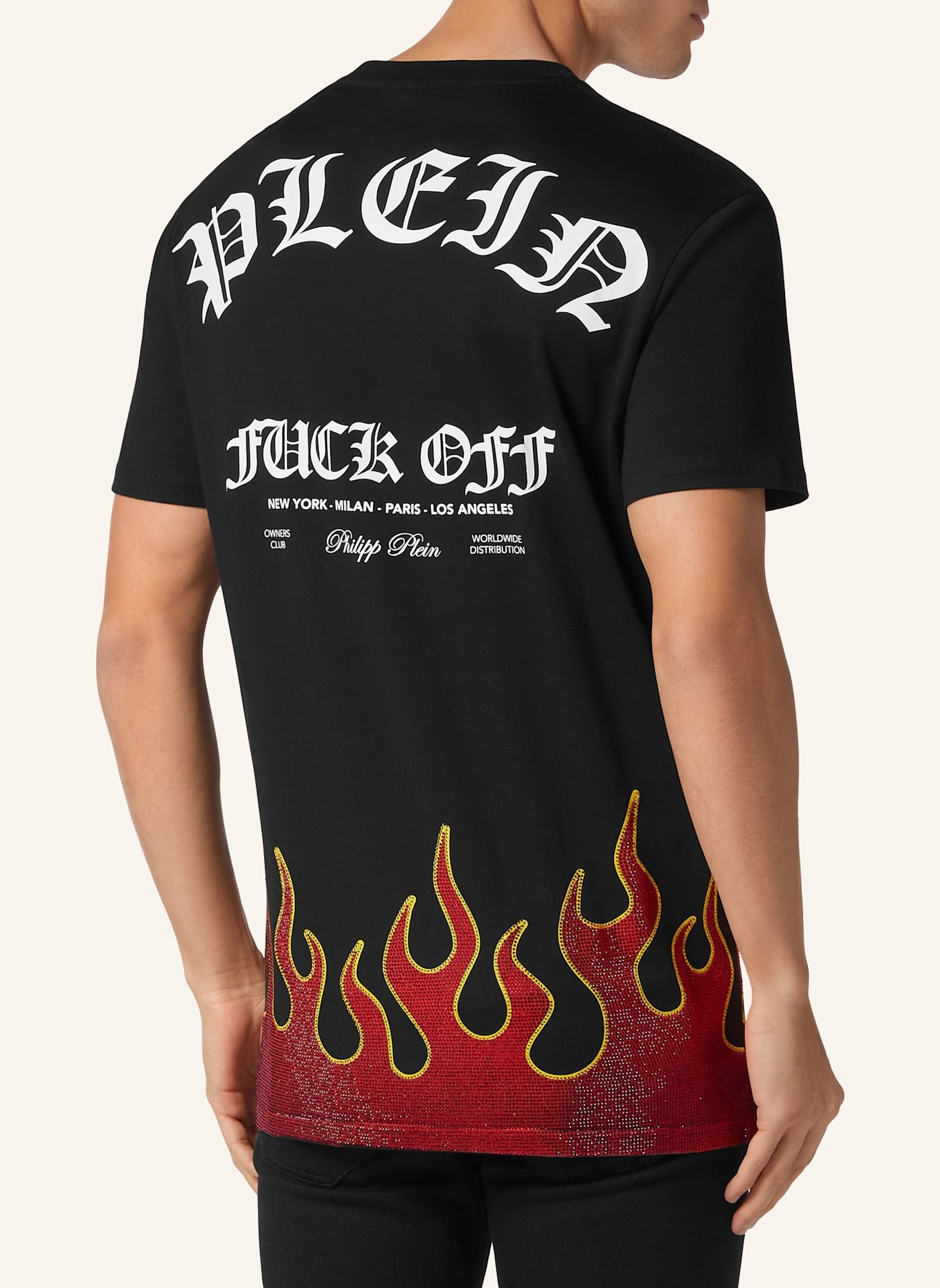 PHILIPP PLEIN PHILIPP PLEIN T-Shirt FLAME: SCHWARZ