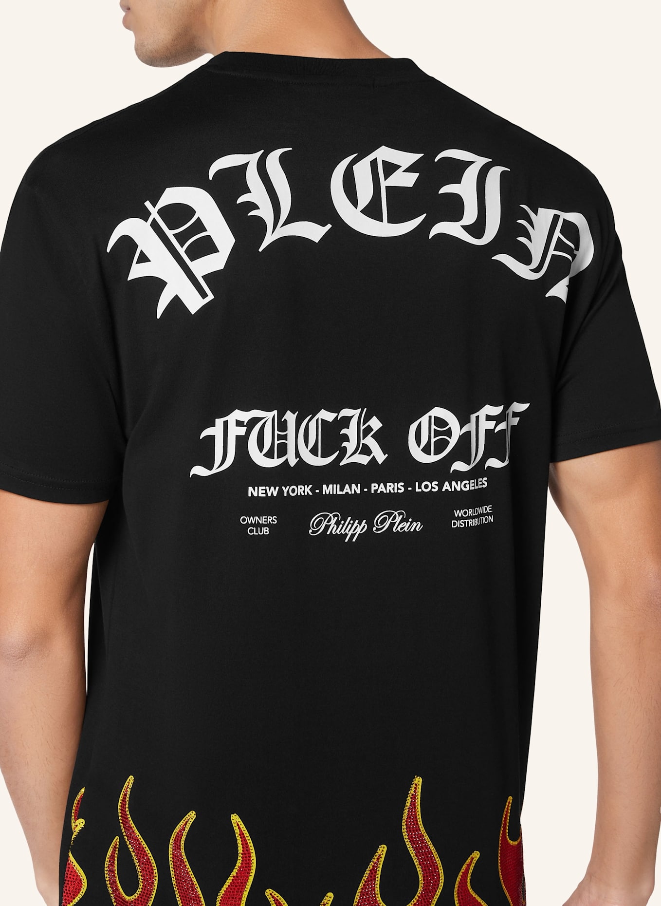 PHILIPP PLEIN PHILIPP PLEIN T-Shirt FLAME: SCHWARZ