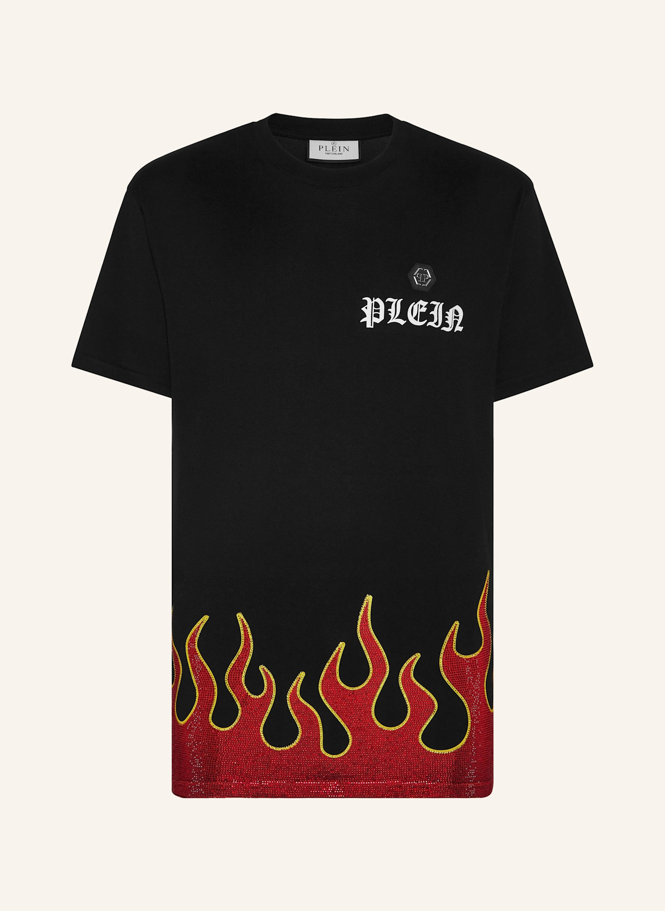 PHILIPP PLEIN PHILIPP PLEIN T-Shirt FLAME: SCHWARZ