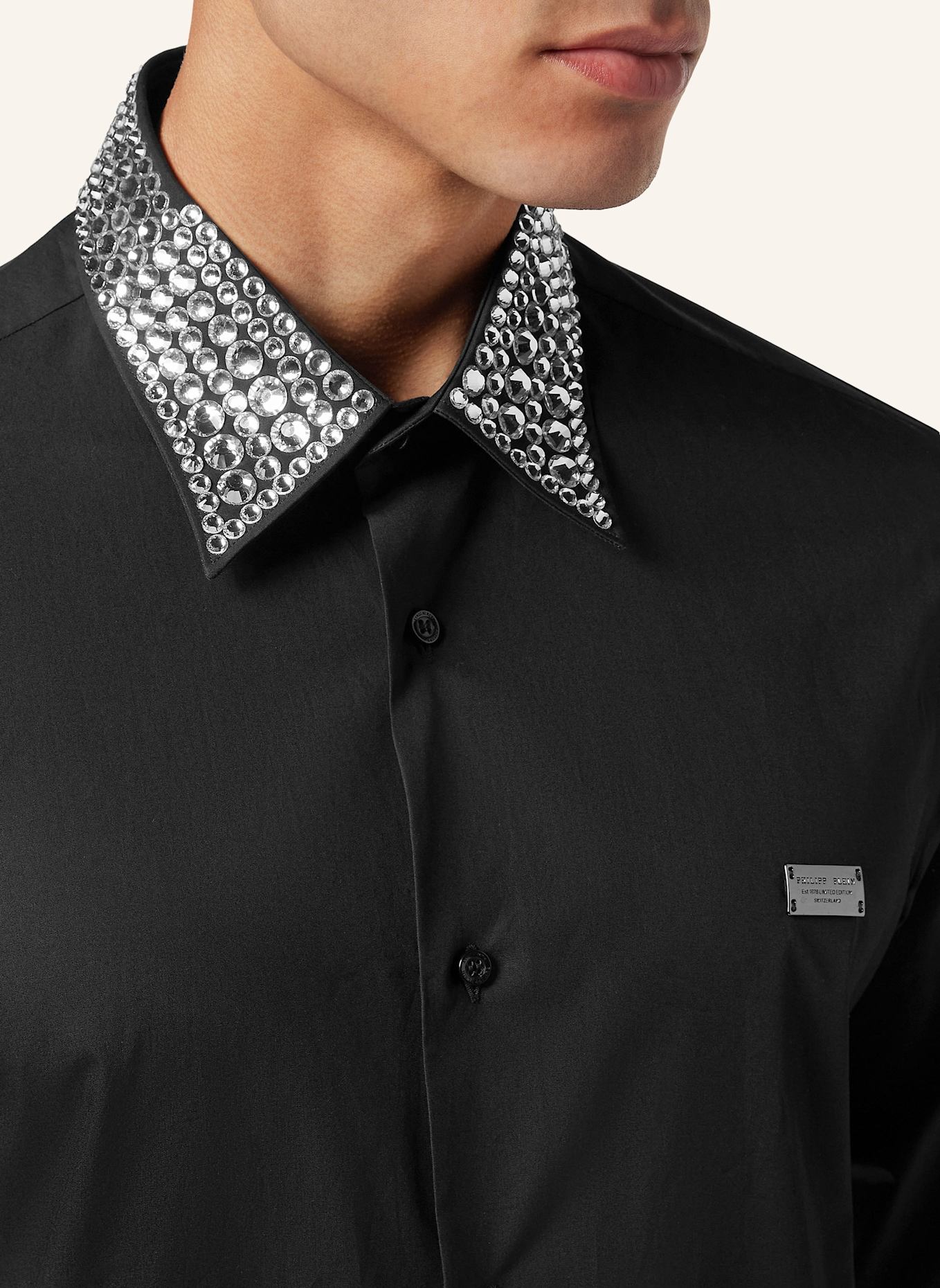 PHILIPP PLEIN PHILIPP PLEIN Hemd Slim Fit: SCHWARZ