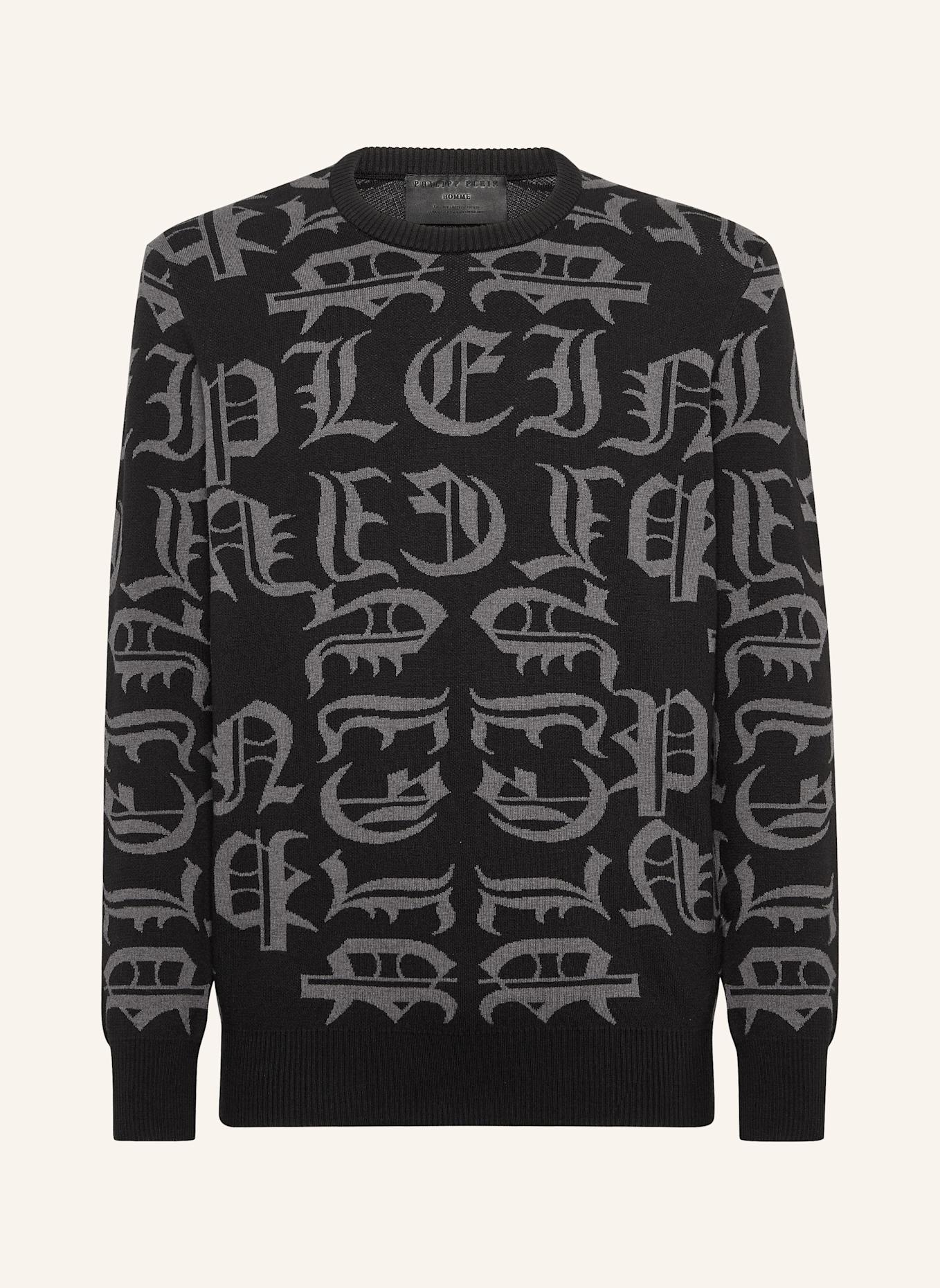 PHILIPP PLEIN PHILIPP PLEIN Pullover Rundhalsausschnitt GOTHIC PLEIN: SCHWARZ