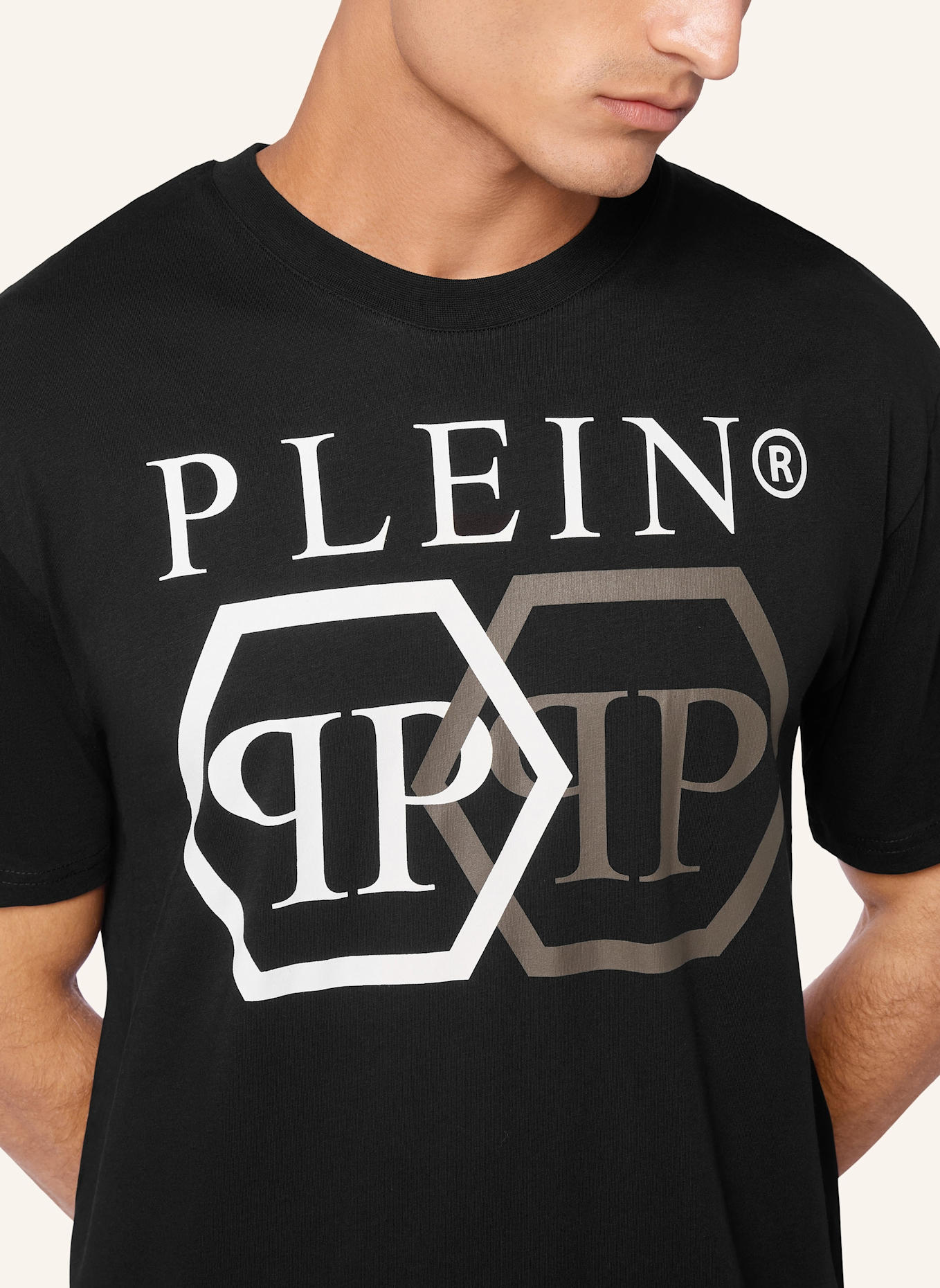 PHILIPP PLEIN PHILIPP PLEIN T-Shirt HEXAGON: SCHWARZ