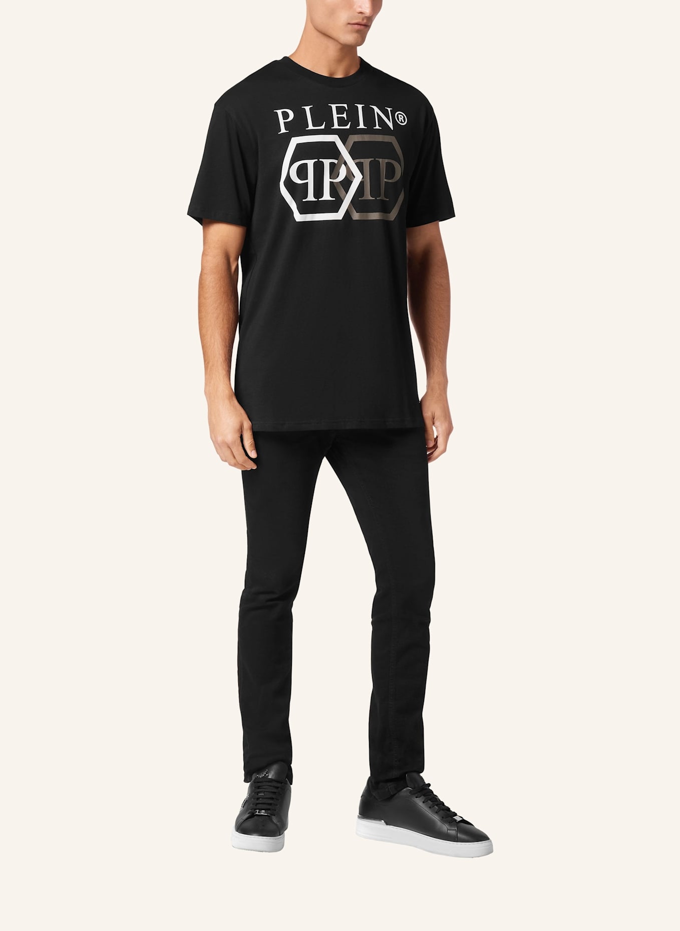 PHILIPP PLEIN PHILIPP PLEIN T-Shirt HEXAGON: SCHWARZ