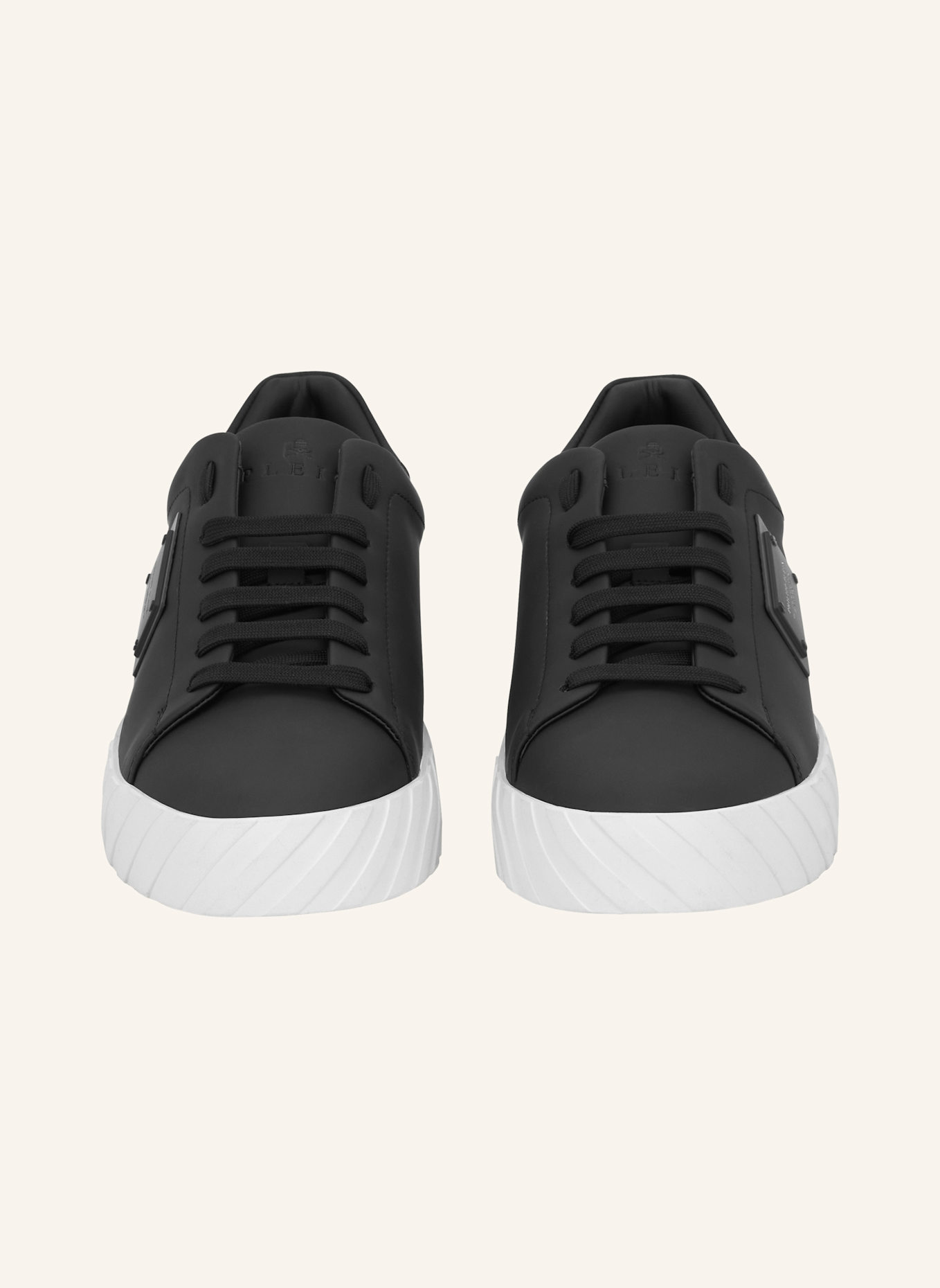 PHILIPP PLEIN Lo-Top Turnschuhe PLACCA: SCHWARZ