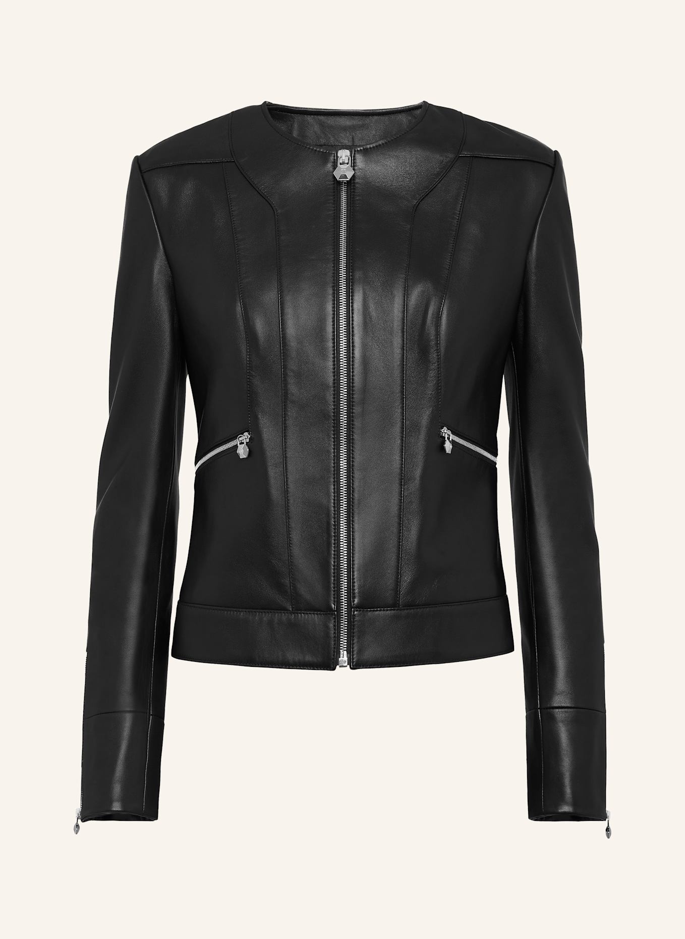 PHILIPP PLEIN PHILIPP PLEIN Leder Biker-Jacke: SCHWARZ