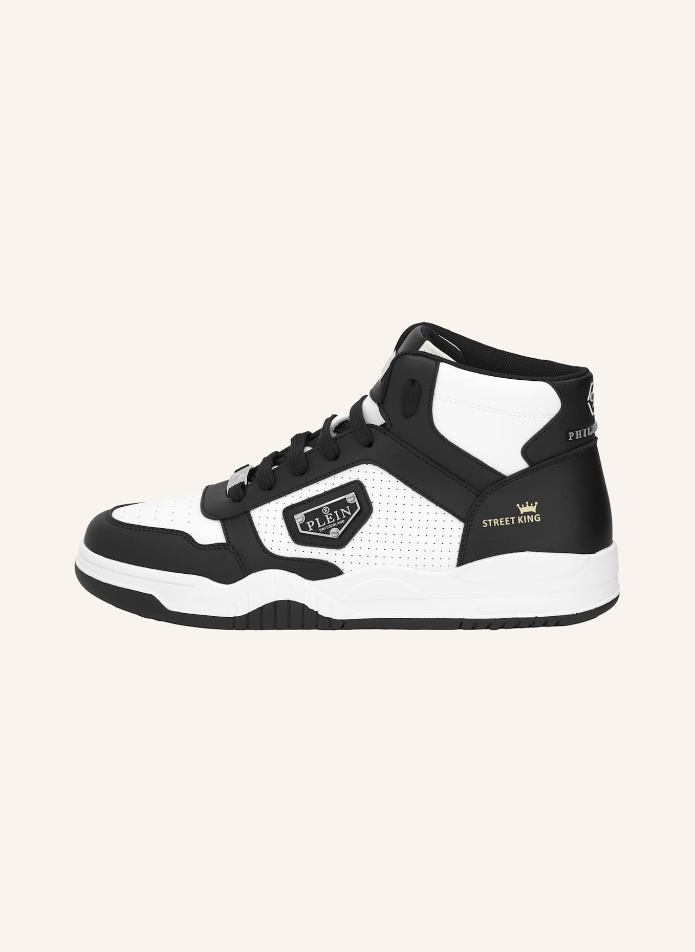PHILIPP PLEIN Mid-Top Turnschuhe STREET: WEISS