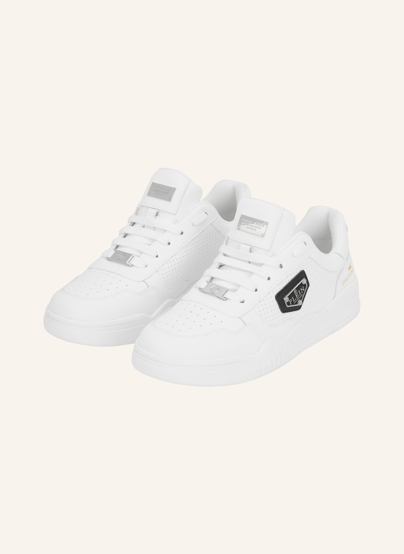PHILIPP PLEIN Lo-Top Turnschuhe STREET: WEISS