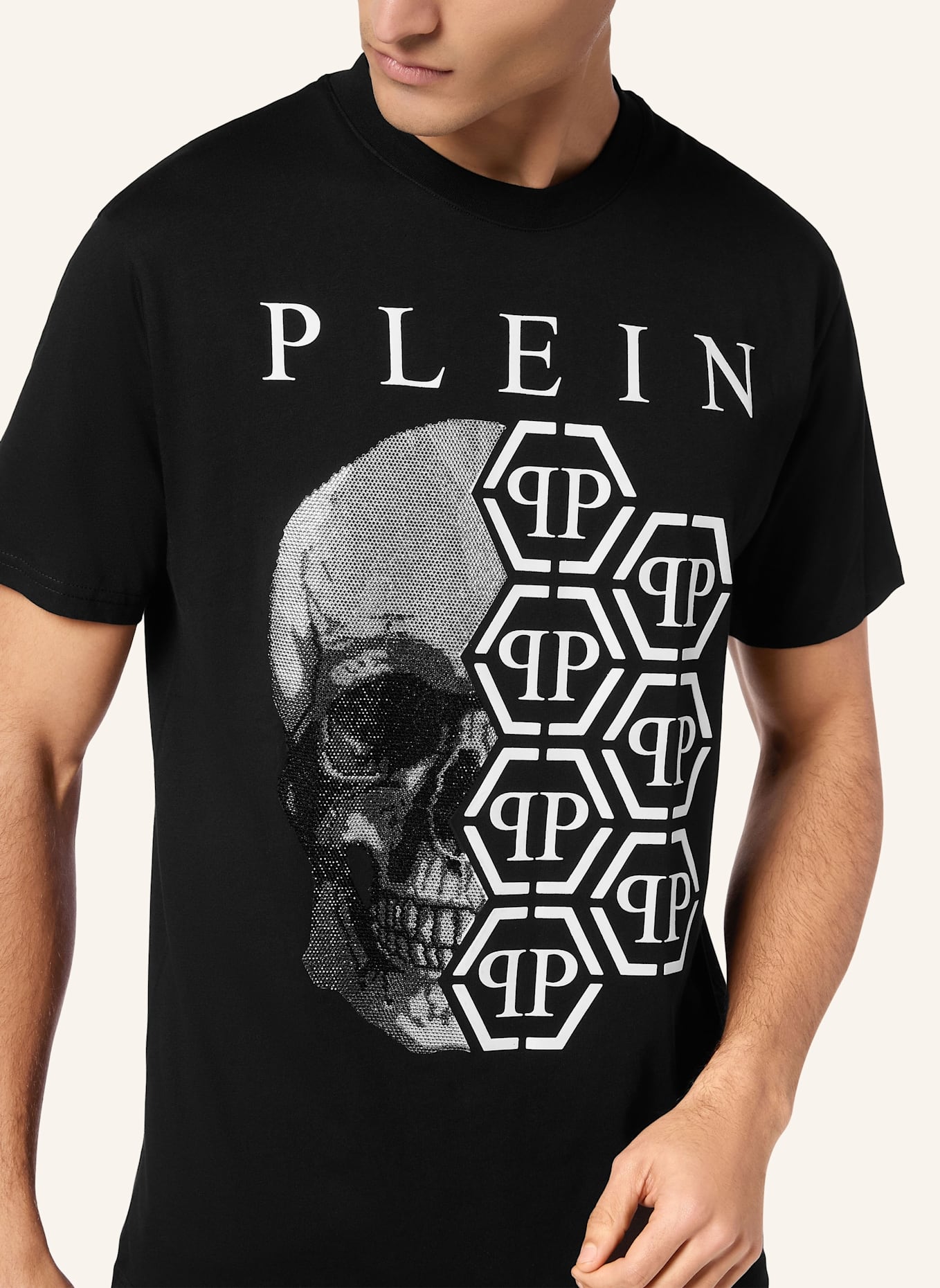 PHILIPP PLEIN PHILIPP PLEIN T-Shirt HEXAGON: SCHWARZ