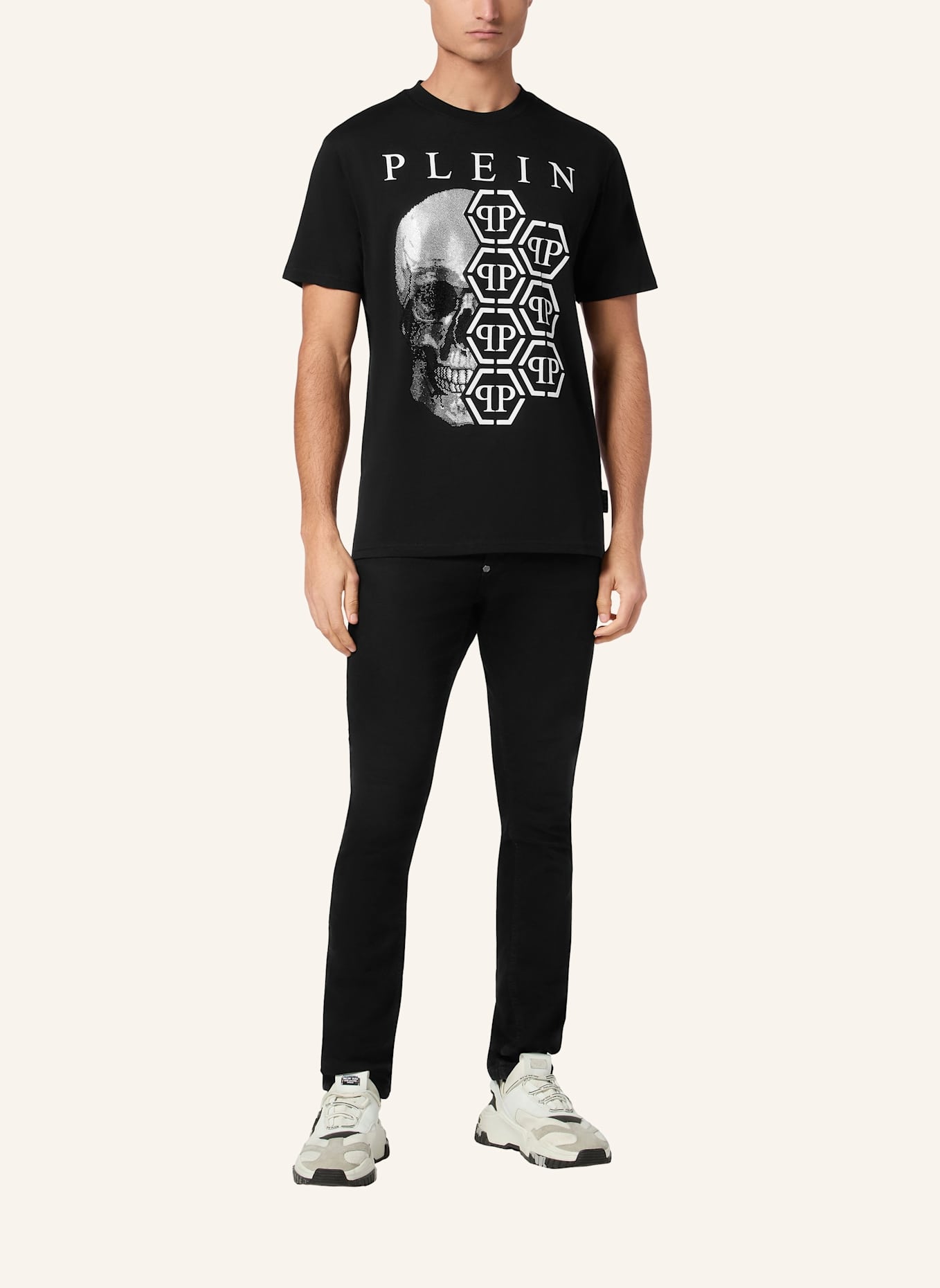 PHILIPP PLEIN PHILIPP PLEIN T-Shirt HEXAGON: SCHWARZ