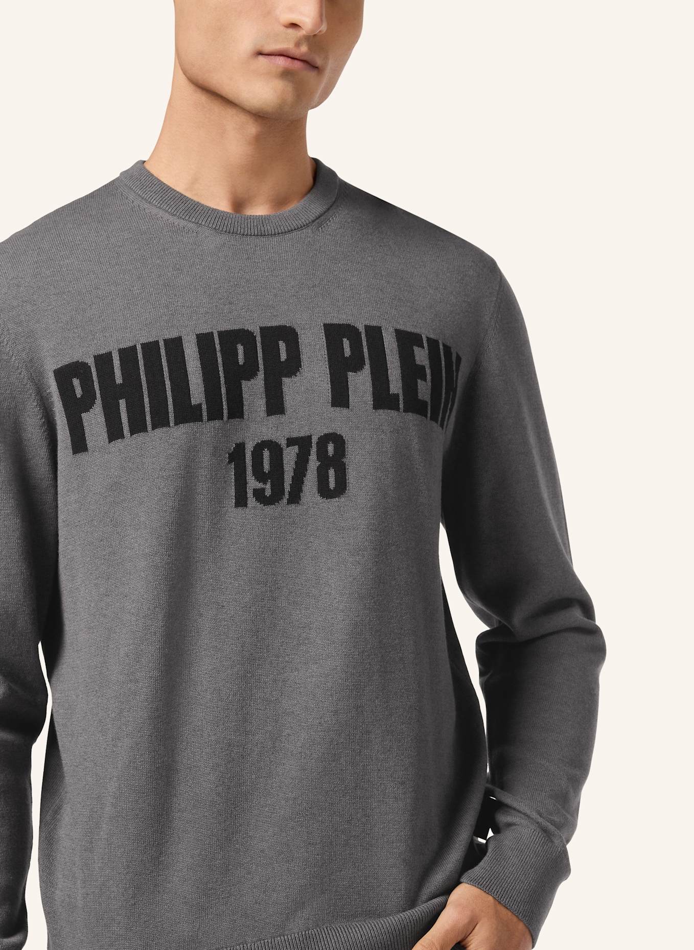 PHILIPP PLEIN PHILIPP PLEIN Rundhalspullover: GRAU