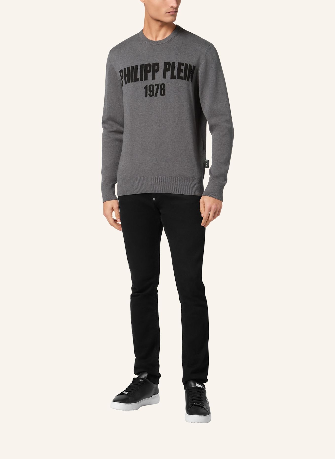 PHILIPP PLEIN PHILIPP PLEIN Rundhalspullover: GRAU