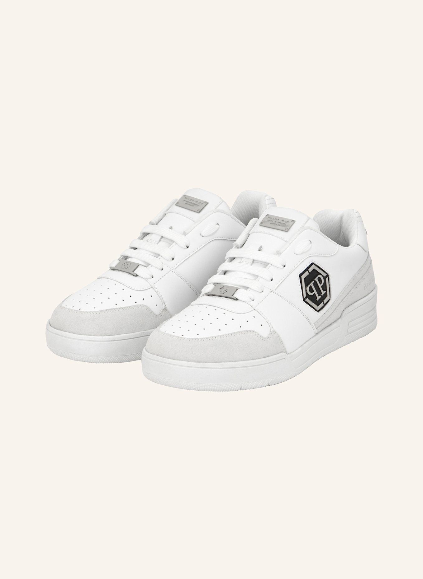 PHILIPP PLEIN Lo-Top Turnschuhe P-FORCE 78: WEISS