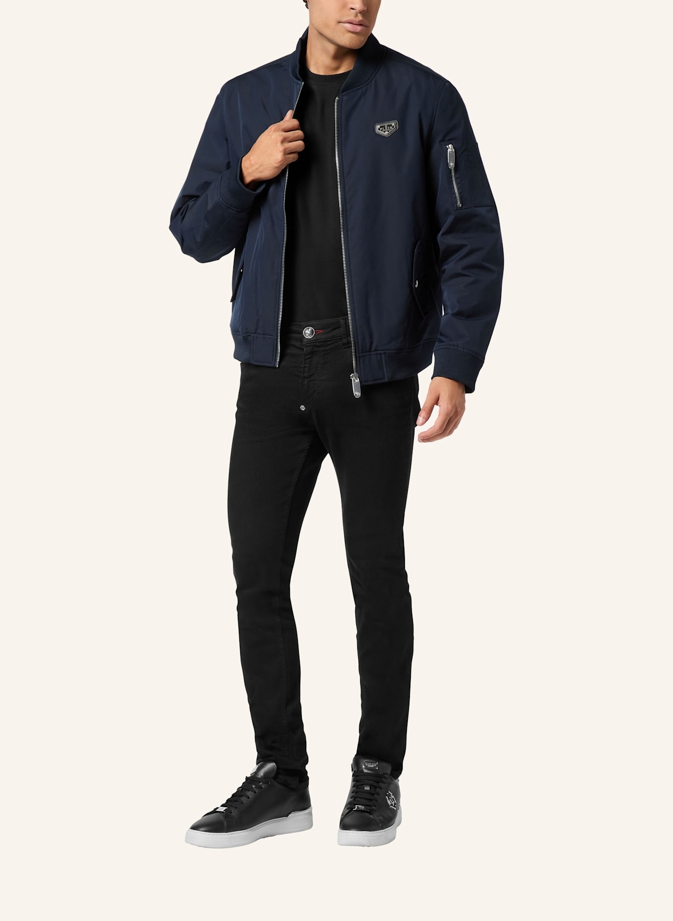 PHILIPP PLEIN Bomber: DUNKELBLAU