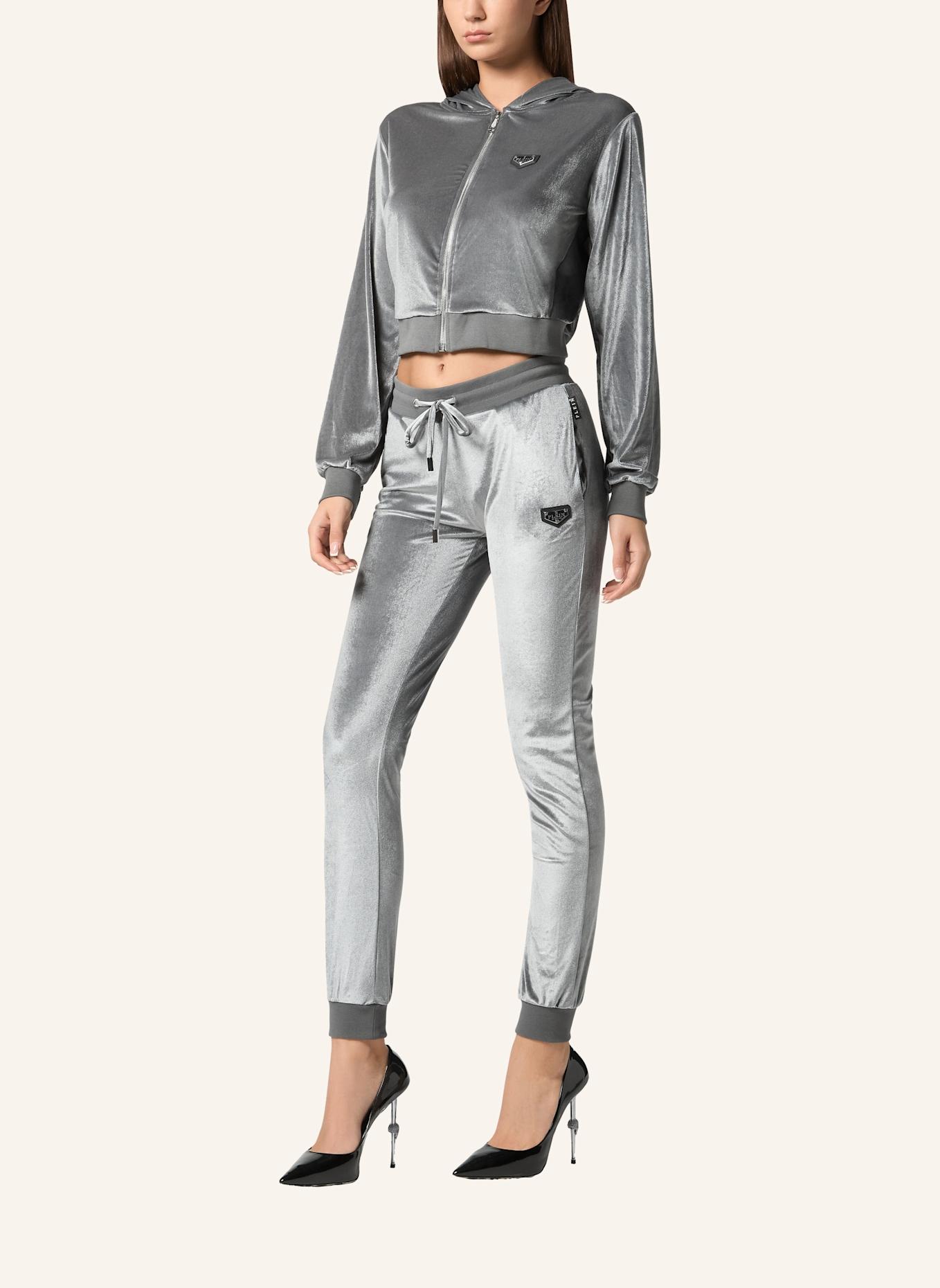 PHILIPP PLEIN PHILIPP PLEIN Sweatjacke mit Kapuze SKULL: GRAU