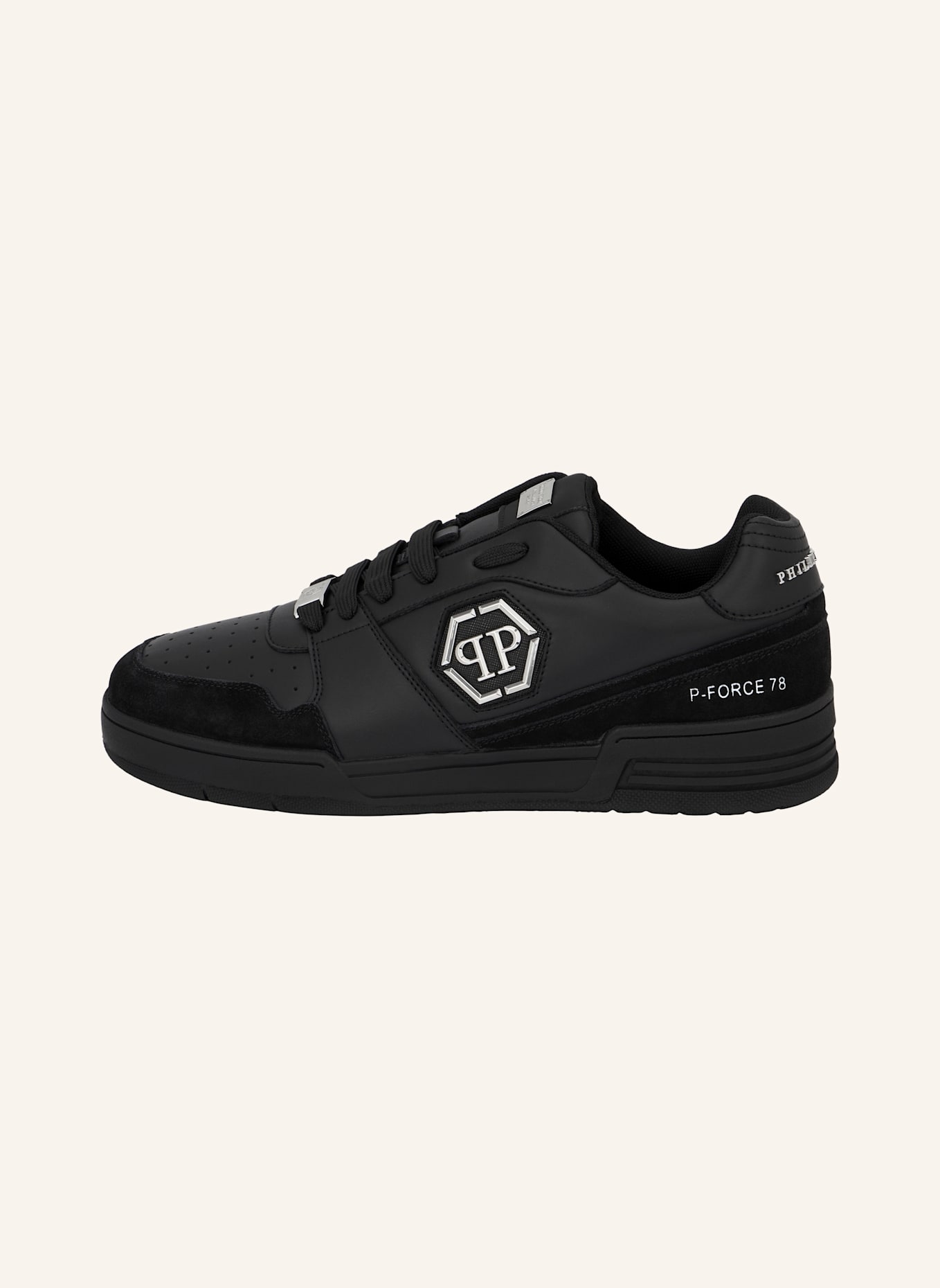 PHILIPP PLEIN Lo-Top Turnschuhe P-FORCE 78: SCHWARZ