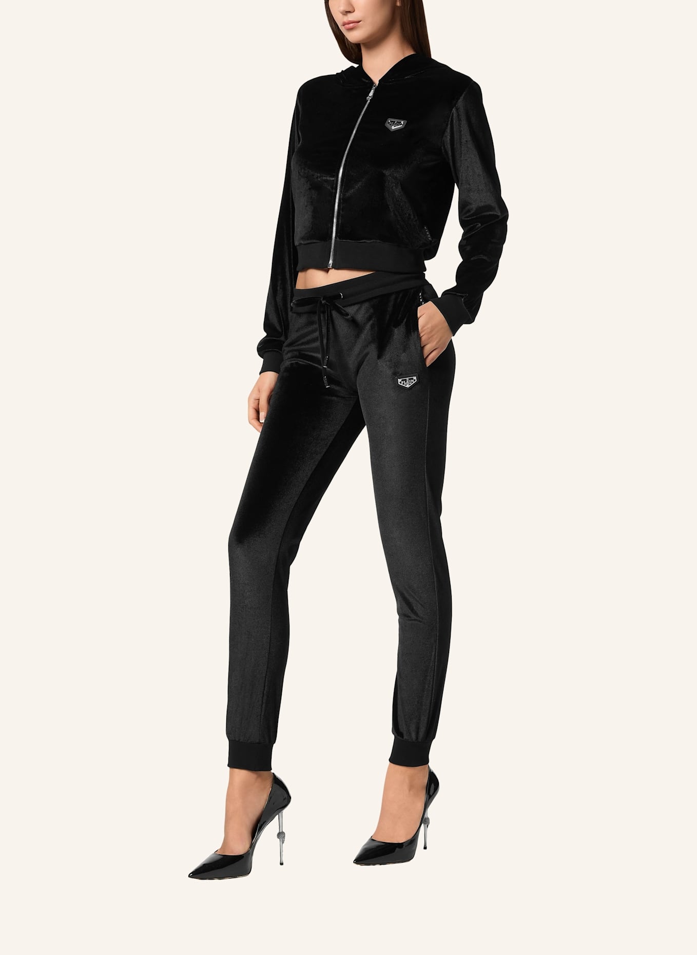 PHILIPP PLEIN PHILIPP PLEIN Sweatjacke mit Kapuze SKULL: SCHWARZ