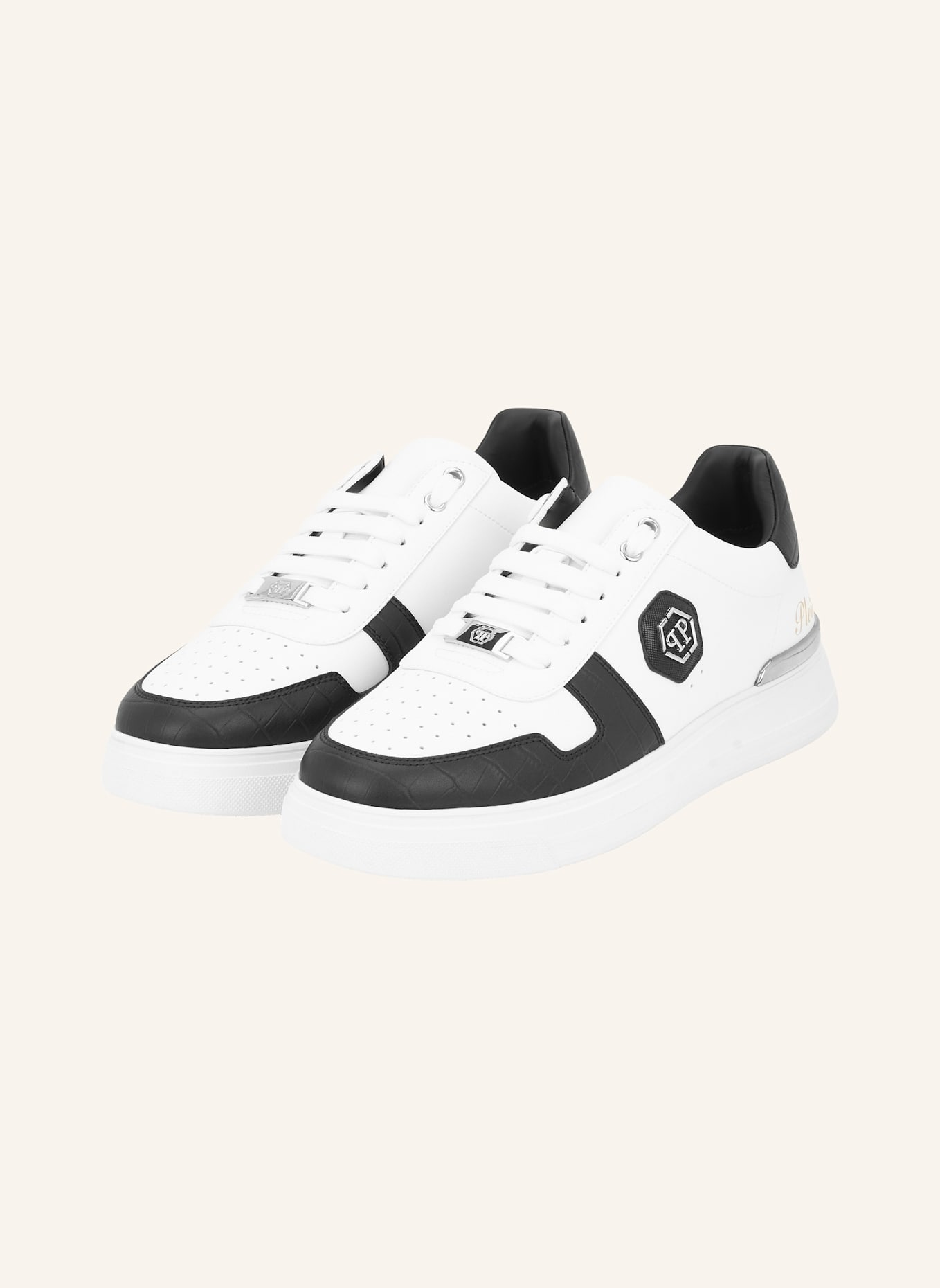 PHILIPP PLEIN Lo-Top Turnschuhe COCCO: WEISS