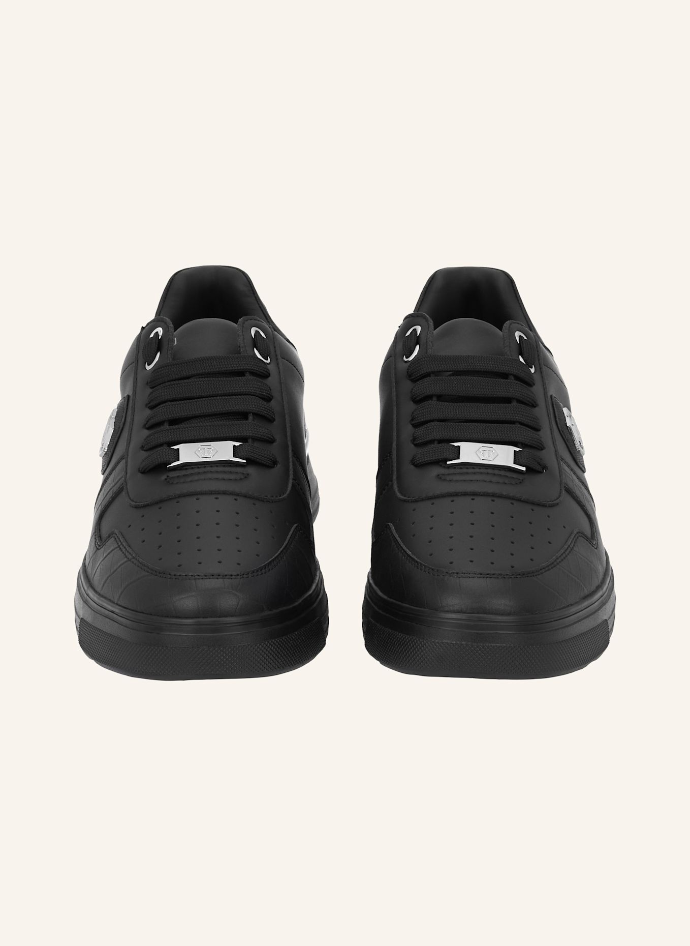 PHILIPP PLEIN Lo-Top Turnschuhe COCCO: SCHWARZ